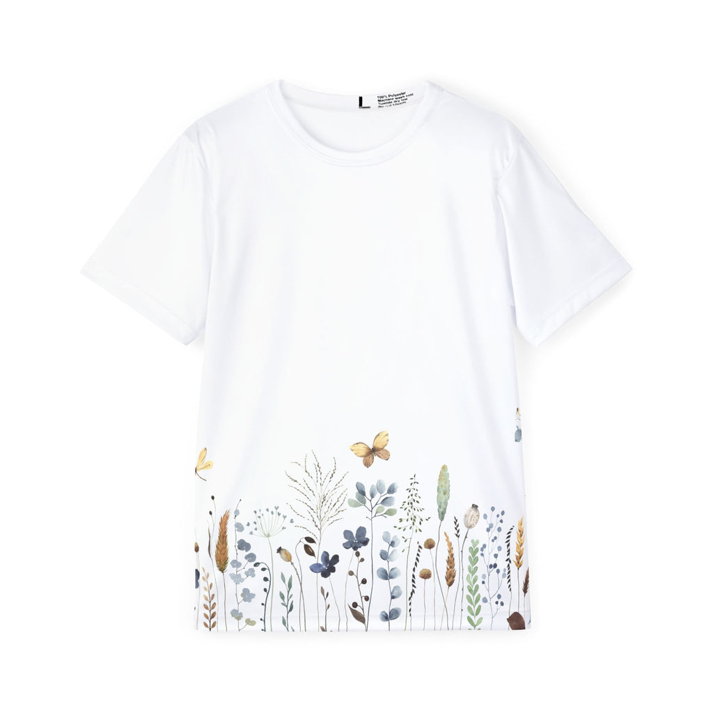 Floral Meadow Men's Jersey — Botanical Border Tee