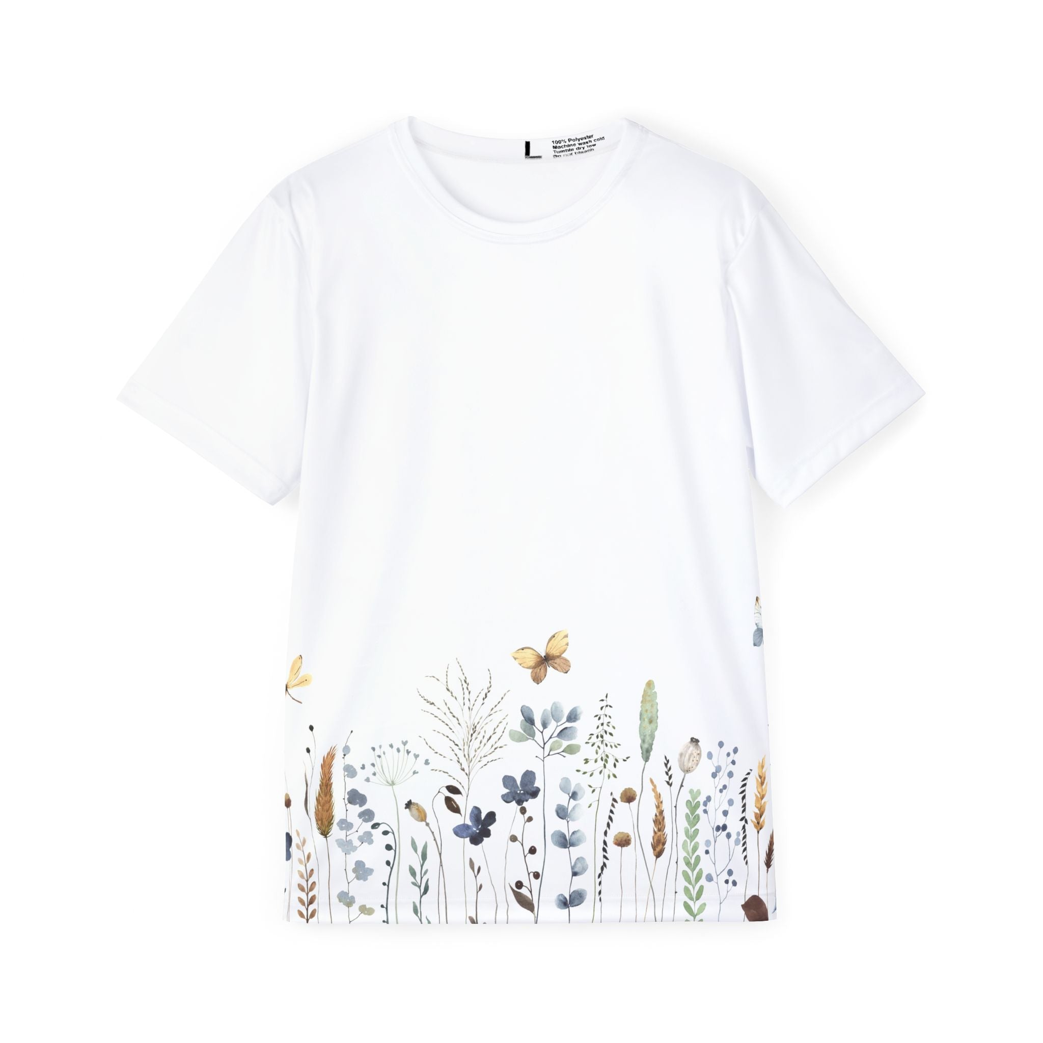 Floral Meadow Men's Jersey — Botanical Border Tee