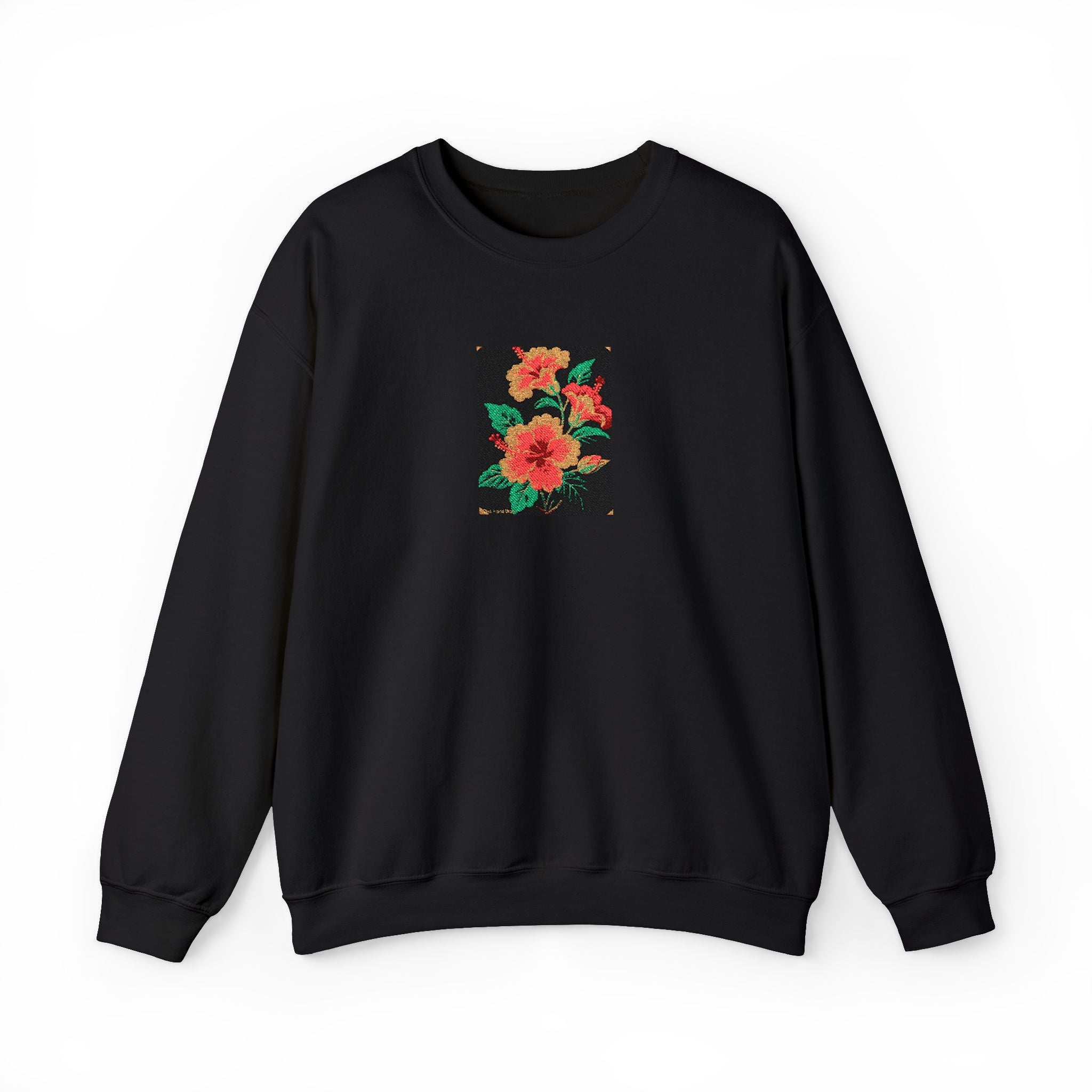 Floral Pixel Art Crewneck Sweatshirt