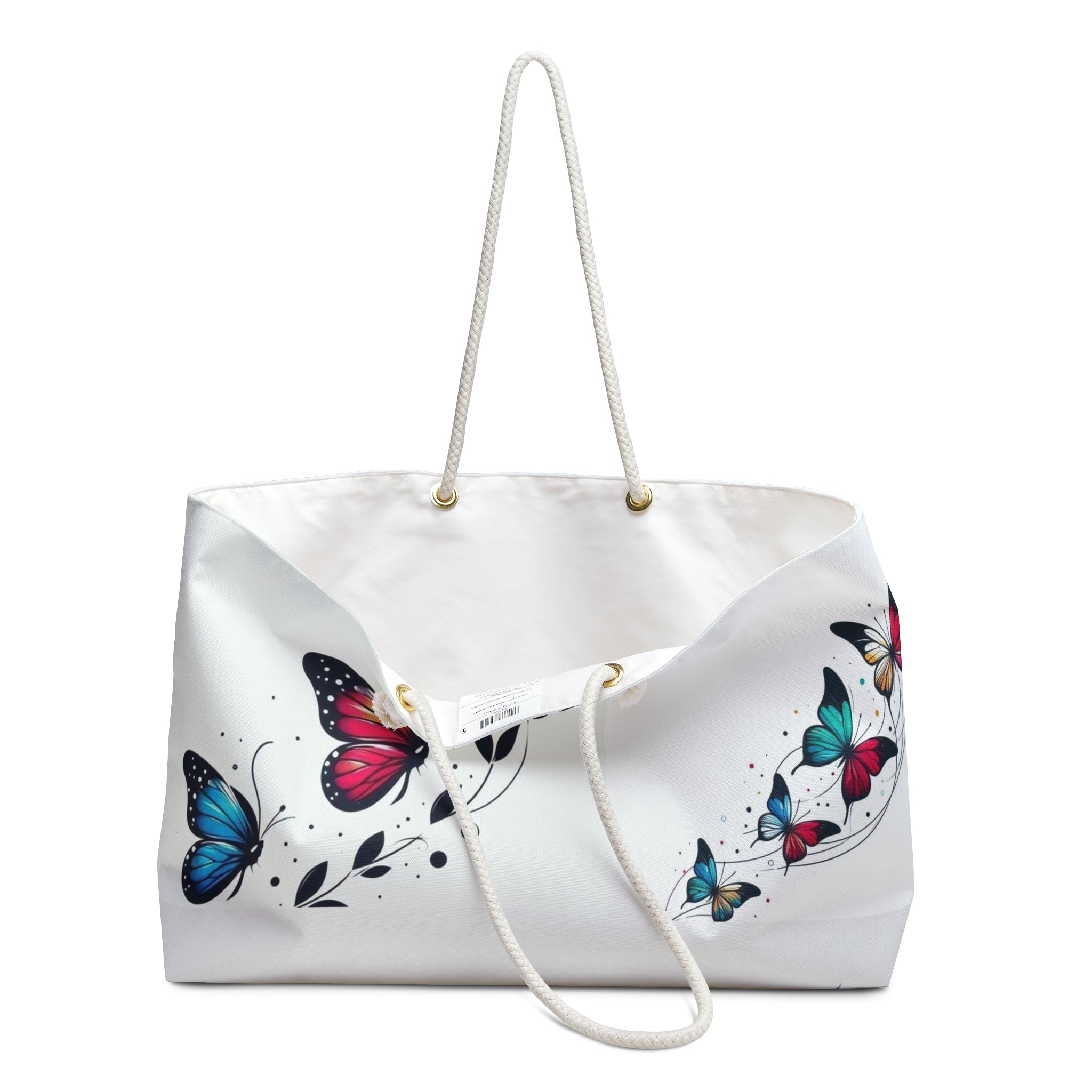 Butterfly Floral Weekender Bag — Colorful Butterfly Travel Tote