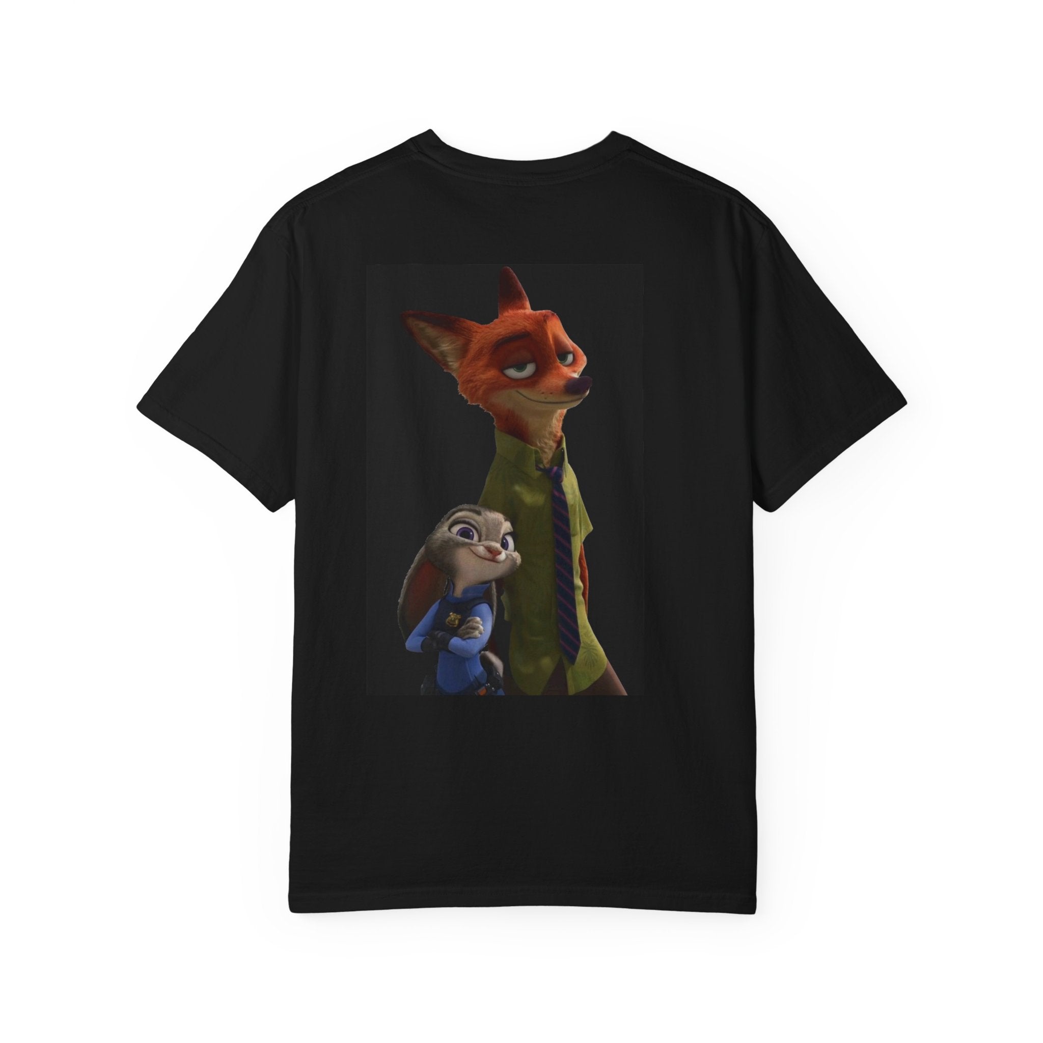 Animated Fox & Bunny Graphic T-Shirt — Cute Cartoon Character Tee