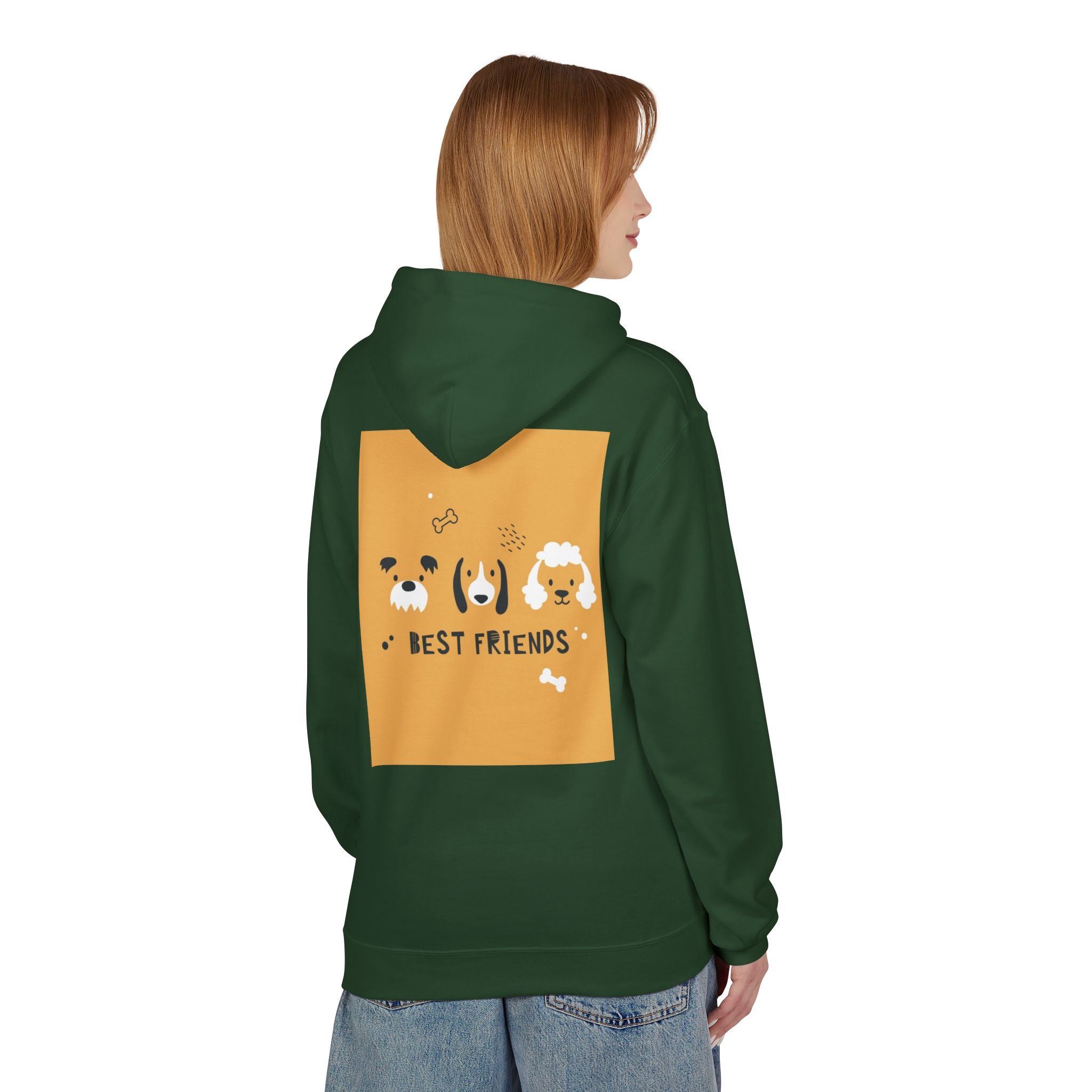 Dog Best Friends Hoodie — Cute Paw Print Puppy Graphic Sweatshirt