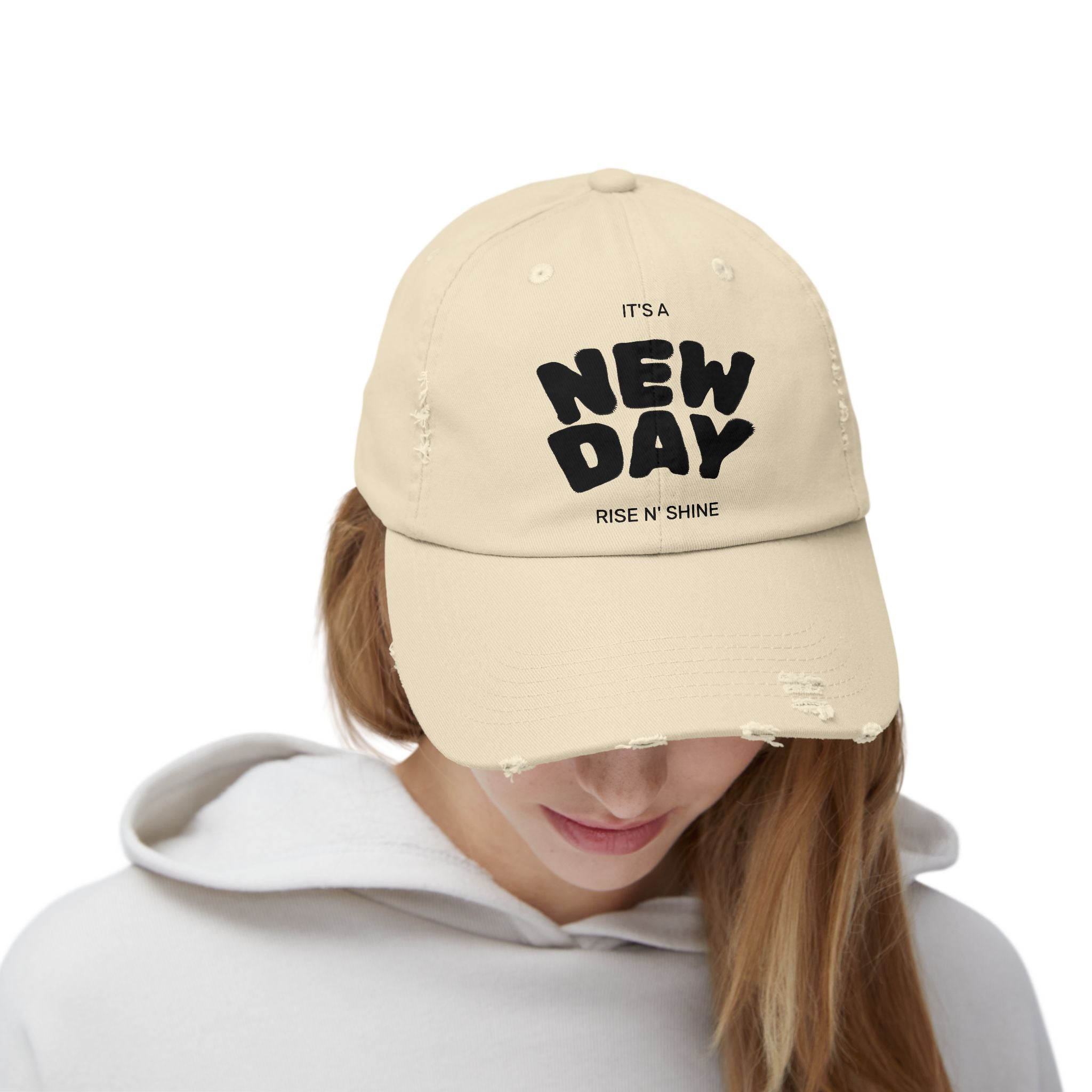 Distressed Cap - 'It's a Good Day' Quote Baseball Cap