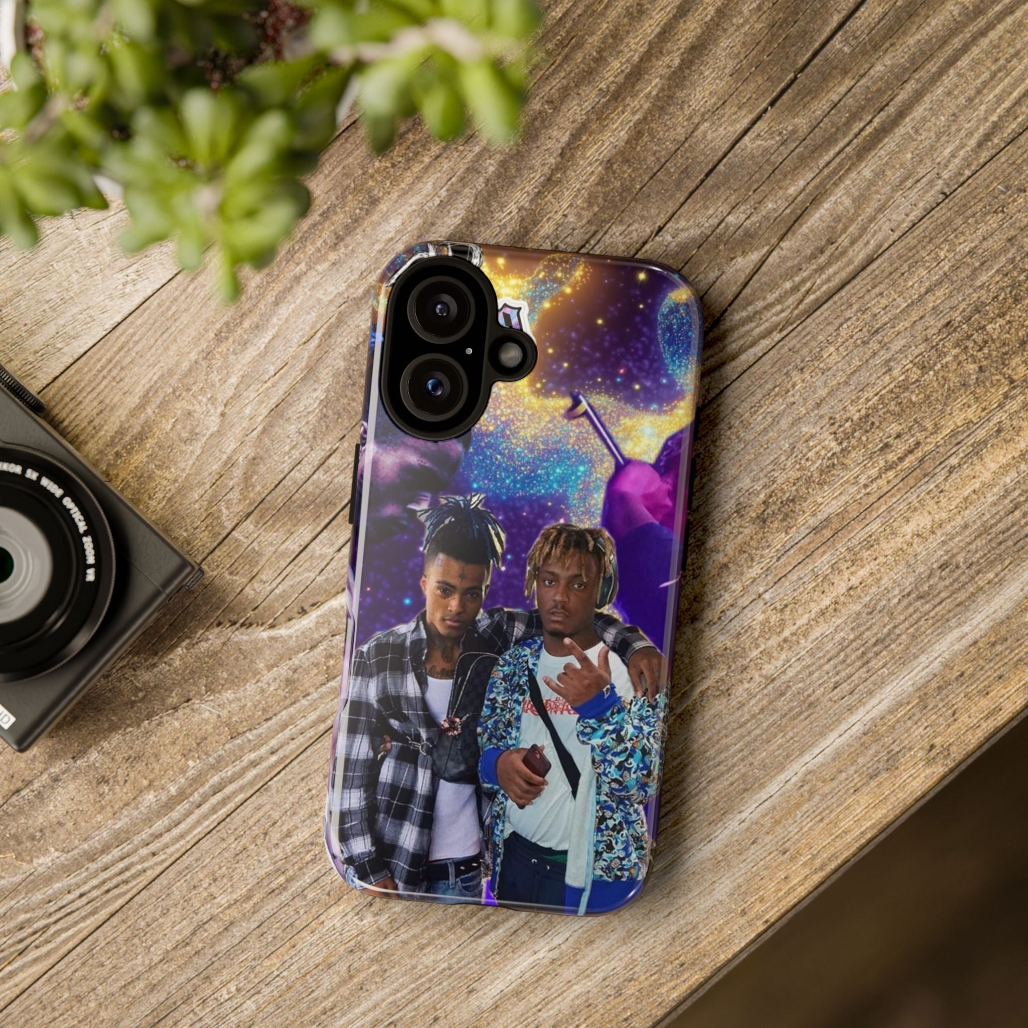 Galaxy Portrait Phone Case — Cosmic Rapper Collage Design