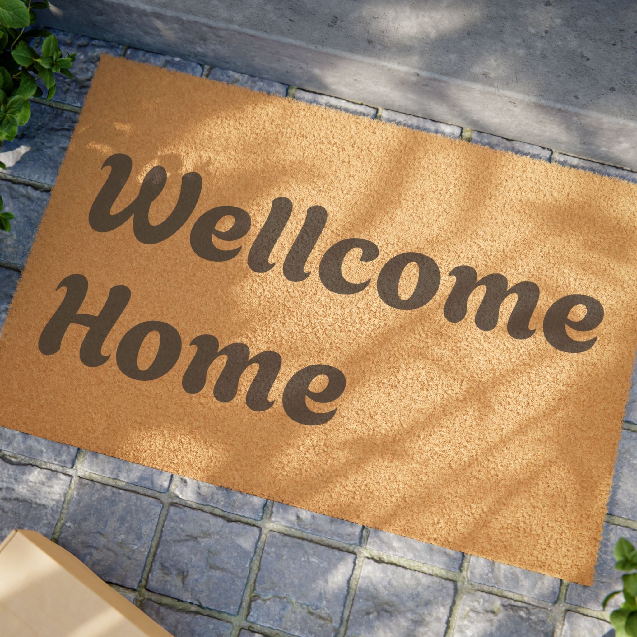 Doormat — 'Wellcome Home' Rustic Coir Welcome Mat