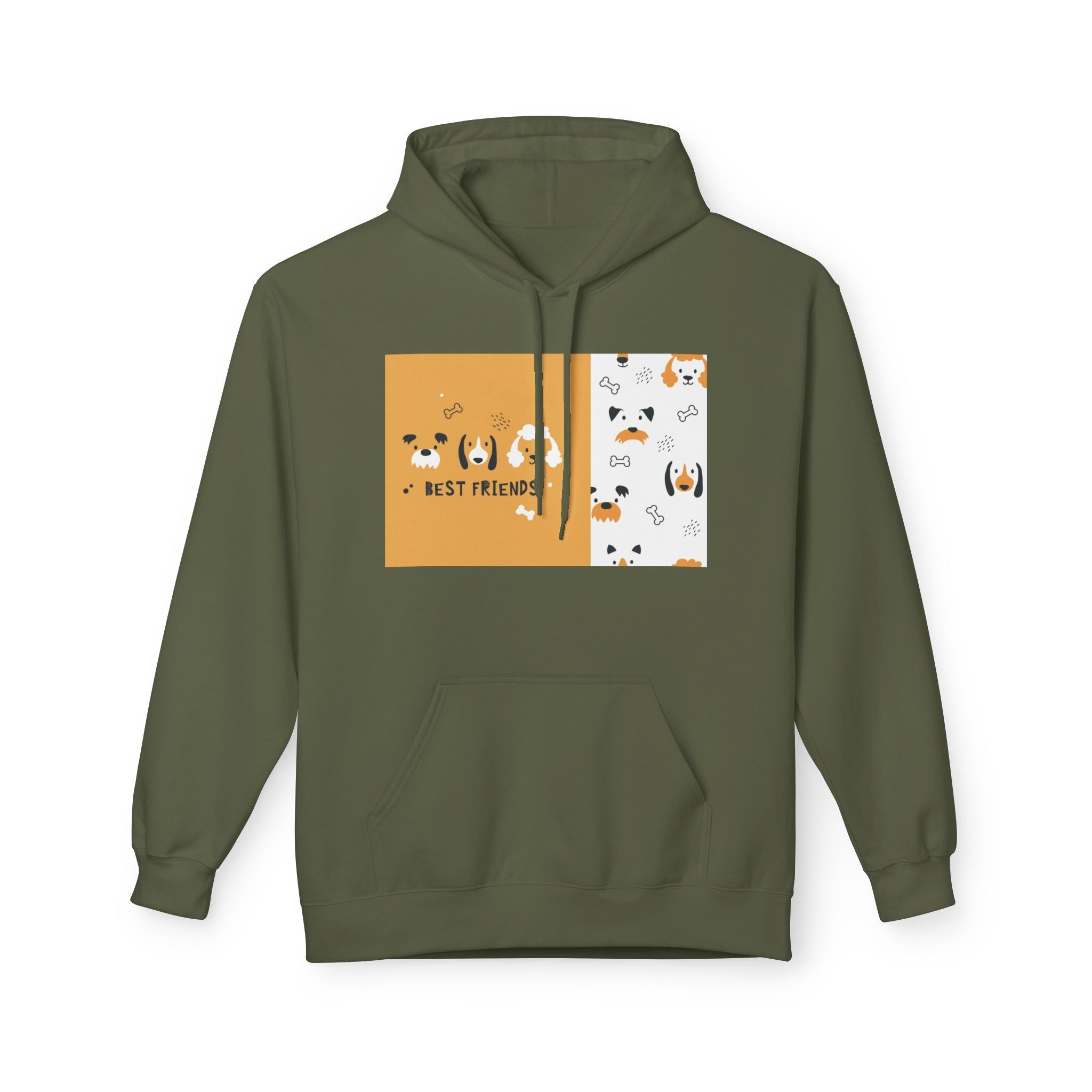 Dog Best Friends Hoodie — Cute Paw Print Puppy Graphic Sweatshirt
