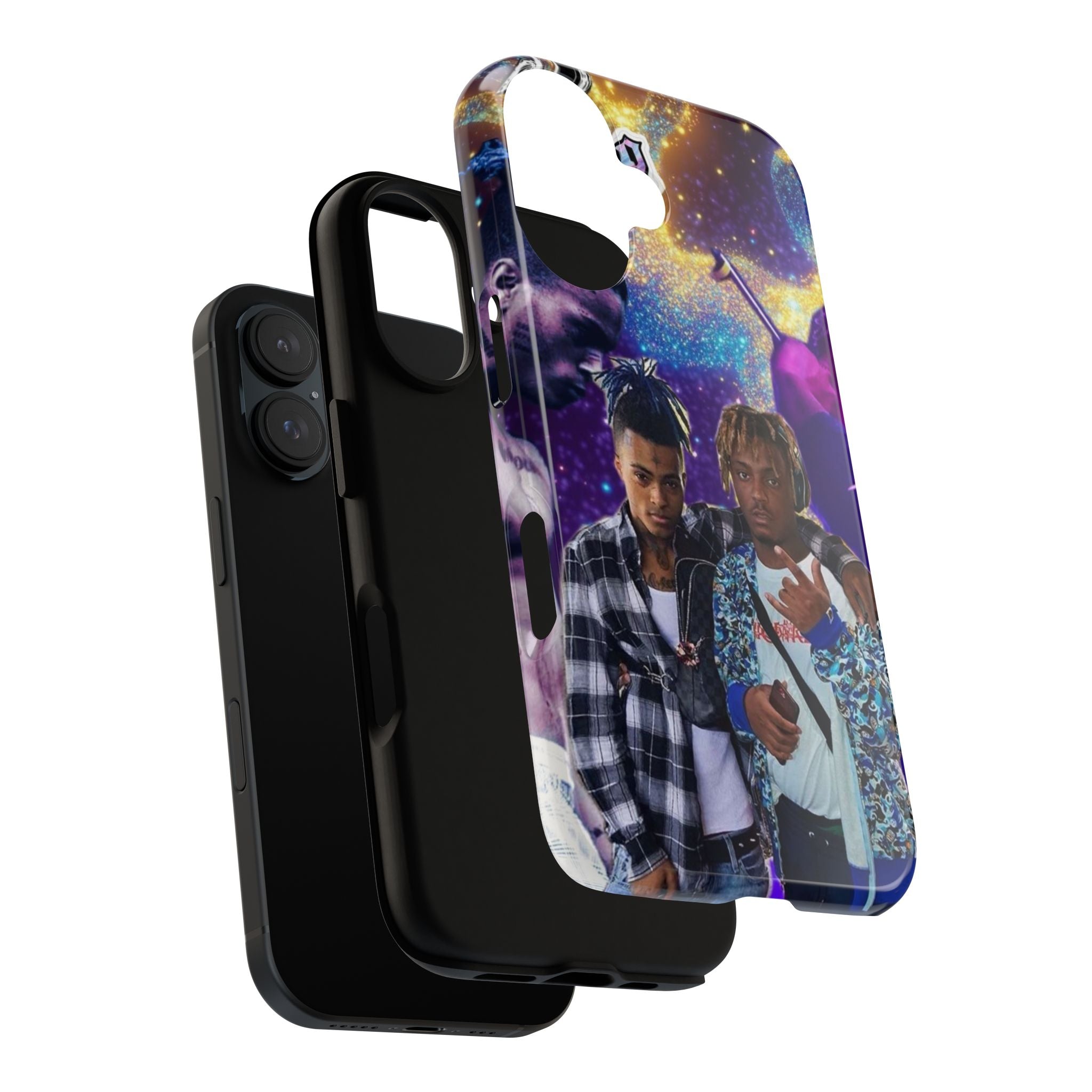 Galaxy Portrait Phone Case — Cosmic Rapper Collage Design
