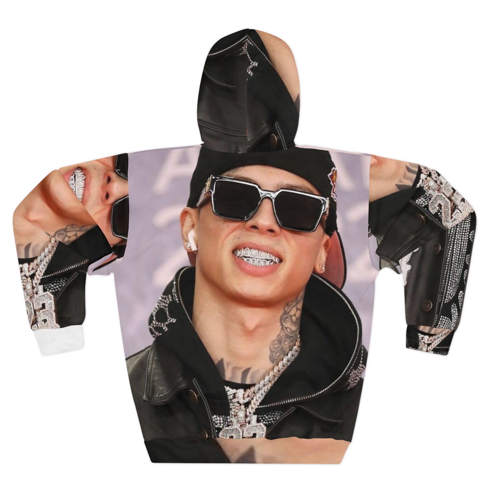 All-Over Print Graphic Hoodie — Celebrity Photo Collage Design