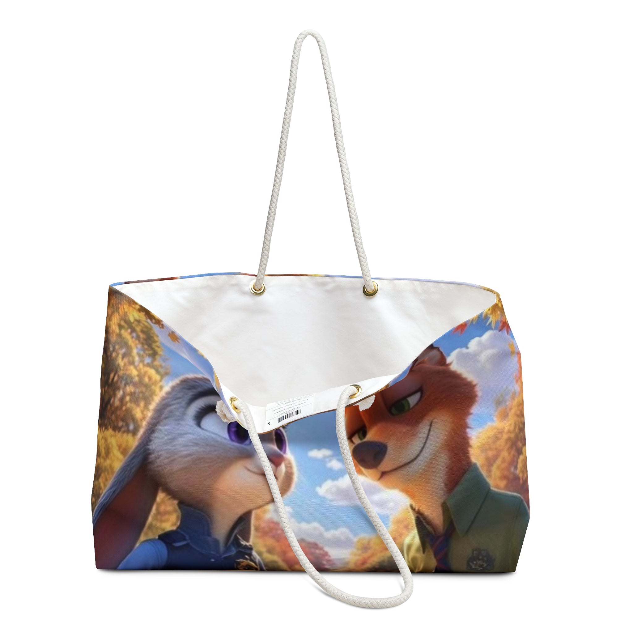 Animated Fox & Bunny Weekender Bag — Cute Travel Tote for Kids & Fans