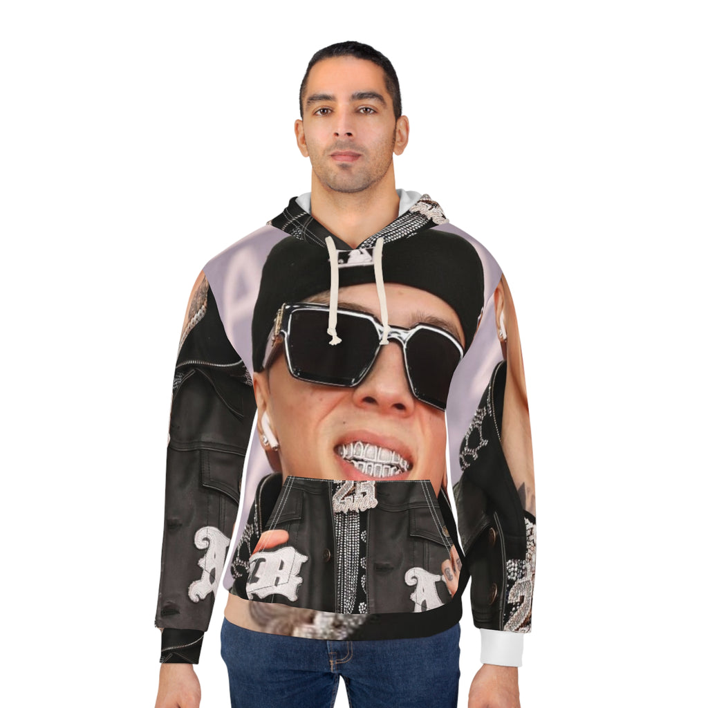 All-Over Print Graphic Hoodie — Celebrity Photo Collage Design