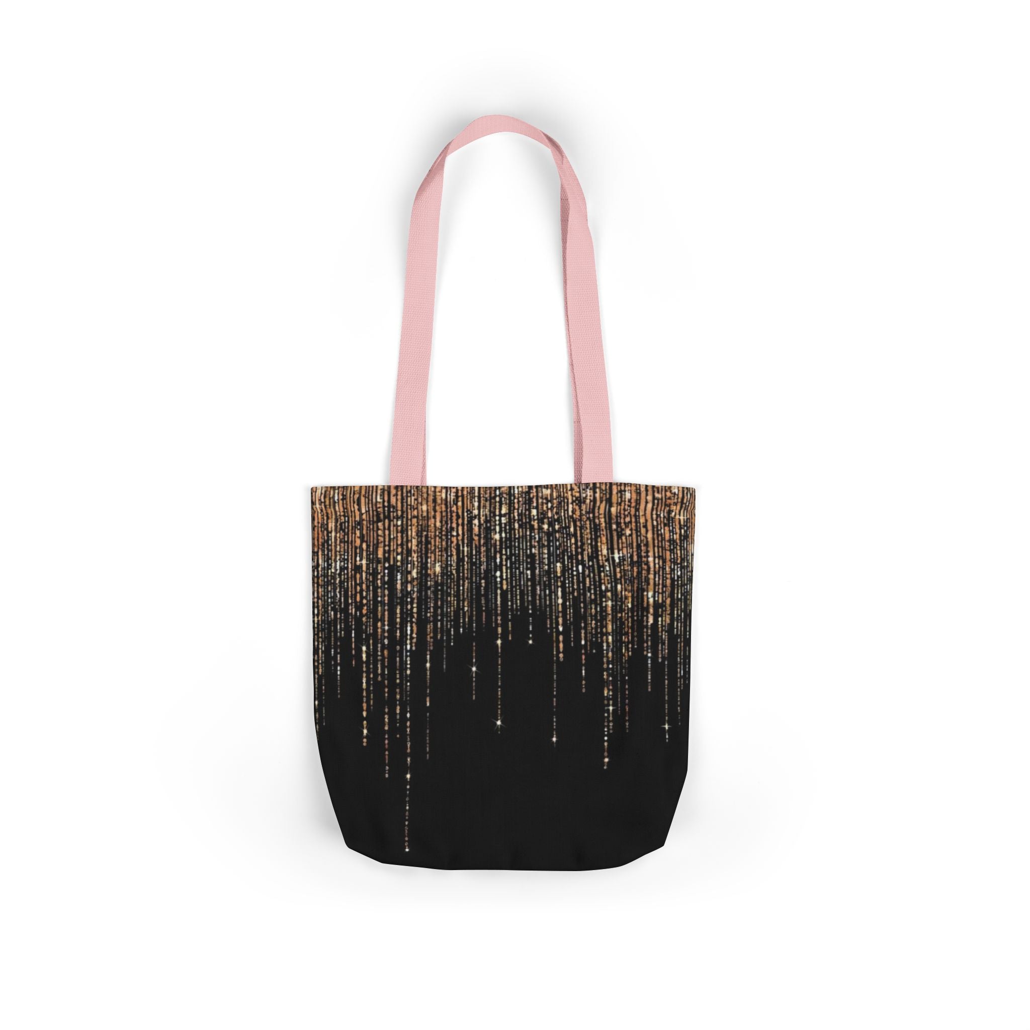 Canvas Tote — Gold Sparkle Drip Design
