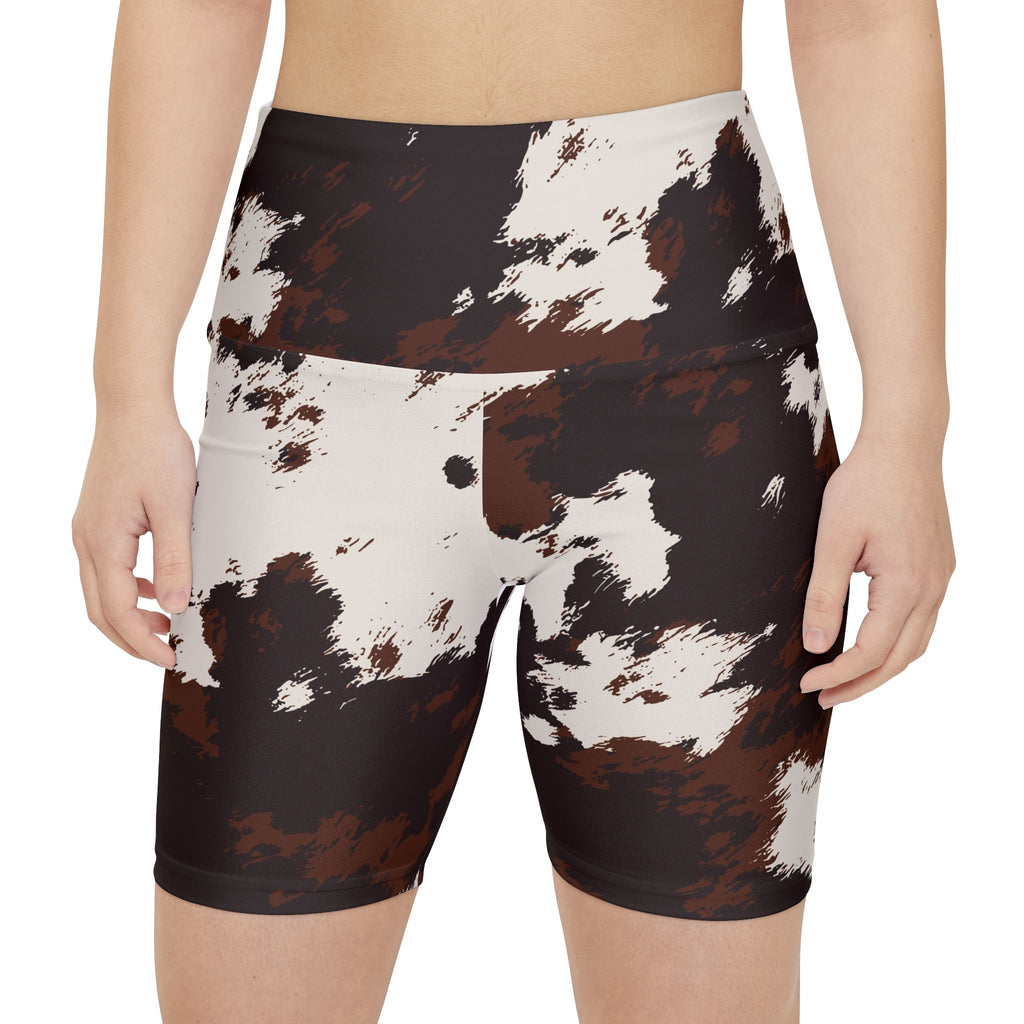 Cowhide Print Women's Workout Shorts