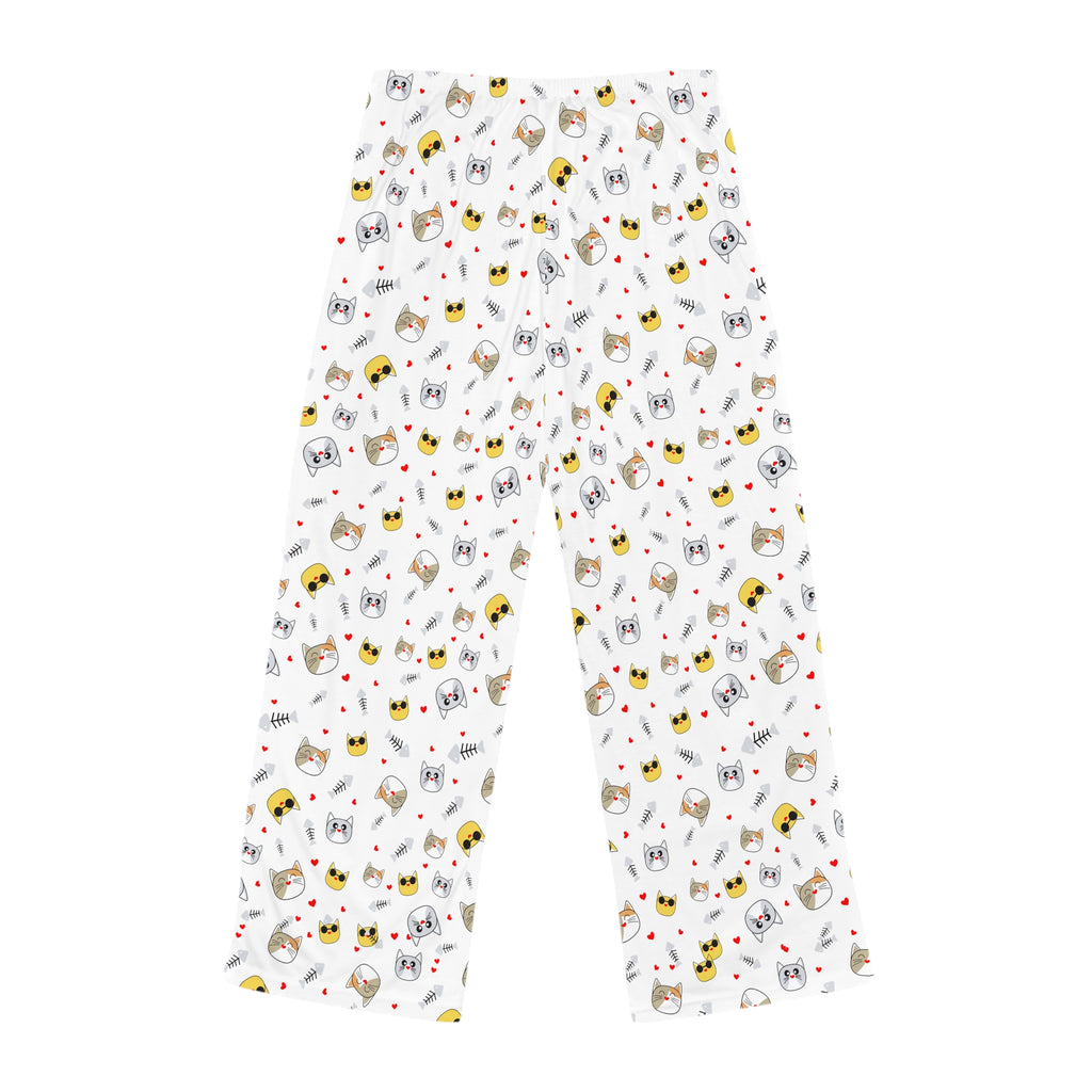 Cute Cat Face Pajama Pants — Women's Cozy Printed Sleepwear
