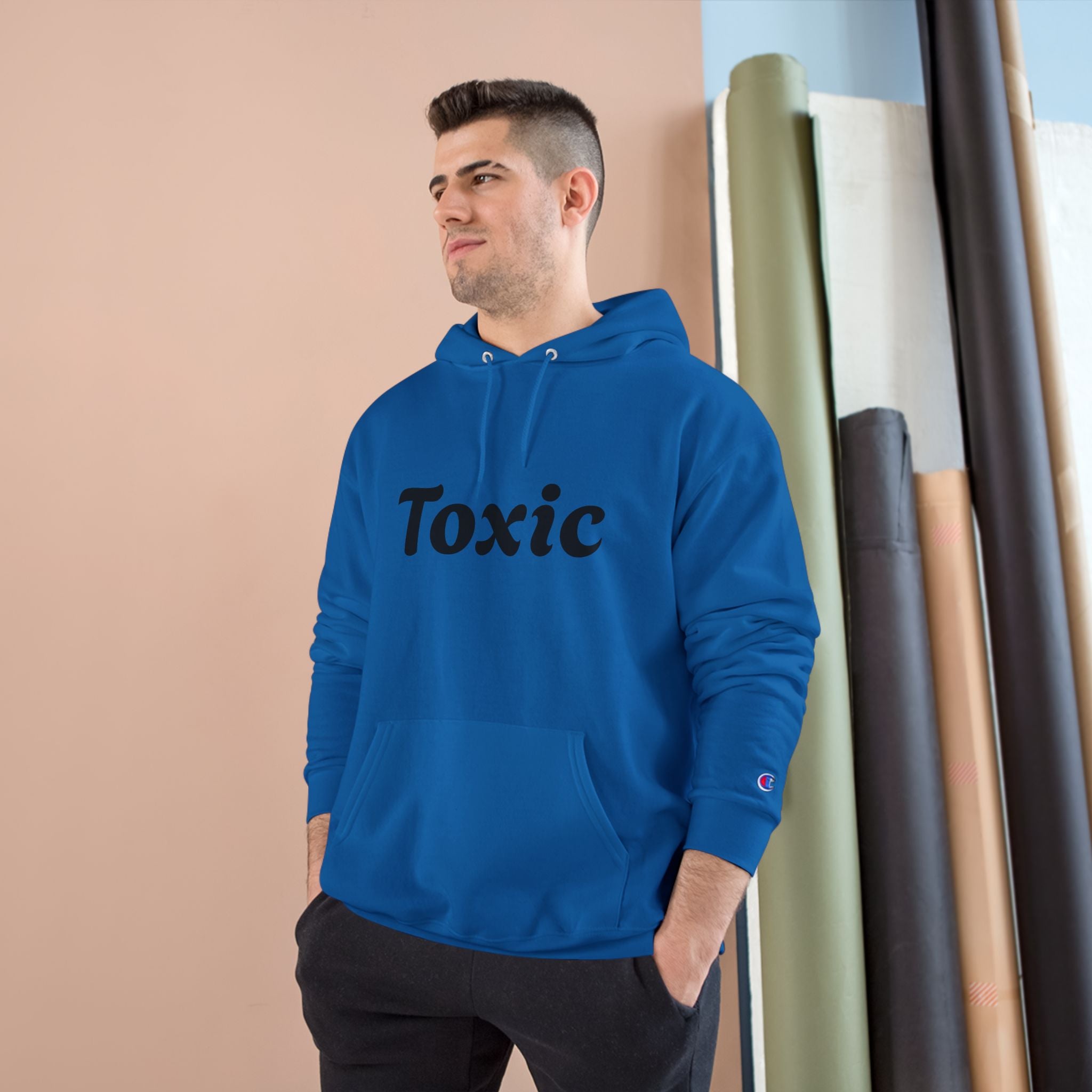 Graphic Hoodie - "Toxic" Front & "Do Epic Shit" Back Bold Text Streetwear