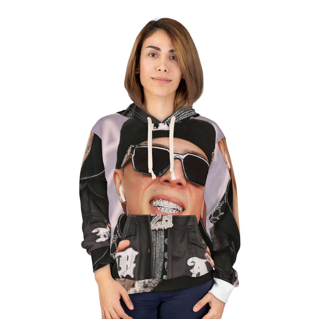 All-Over Print Graphic Hoodie — Celebrity Photo Collage Design