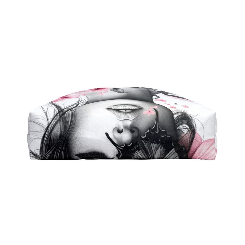 Floral Butterfly Weekender Tote Bag — Pink Blossom Art Beach & Travel Tote