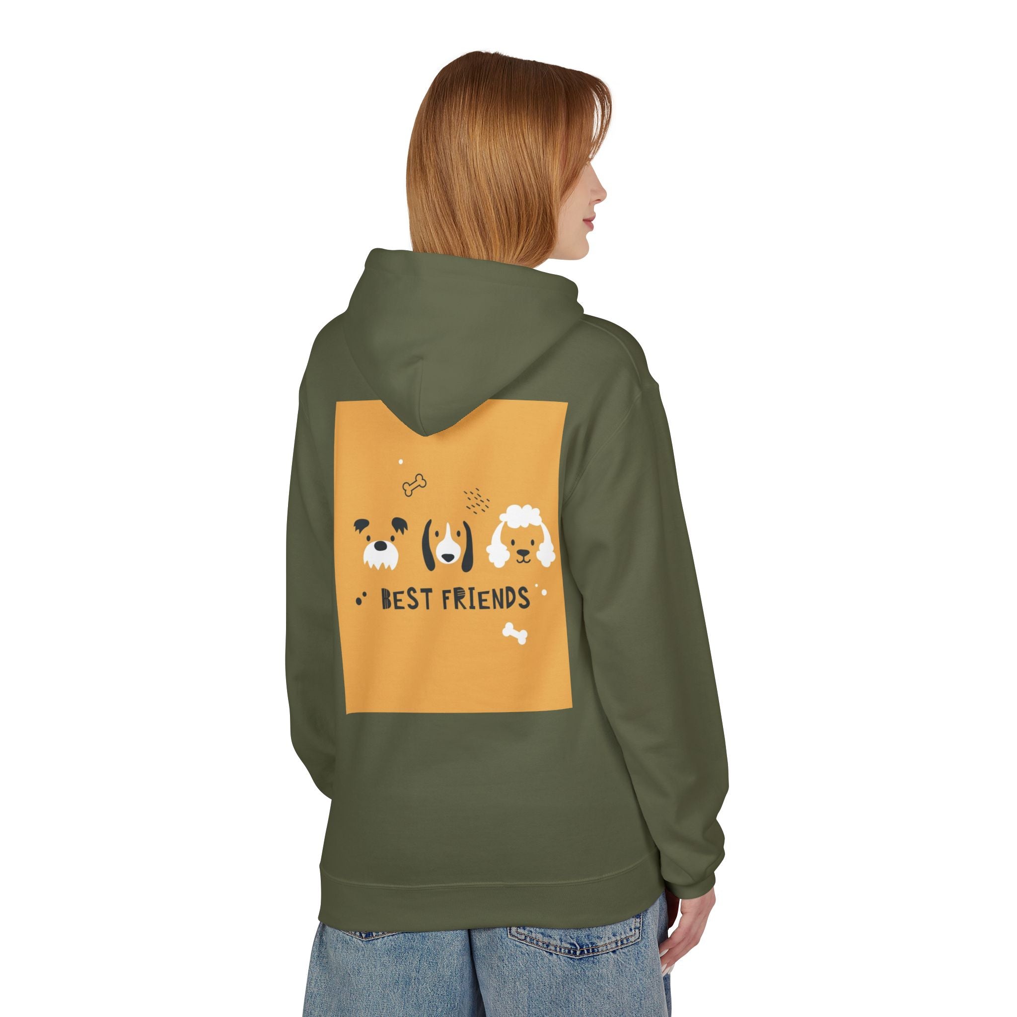 Dog Best Friends Hoodie — Cute Paw Print Puppy Graphic Sweatshirt