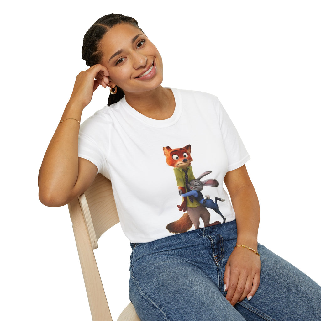 Fox and Bunny Dance Graphic T‑Shirt