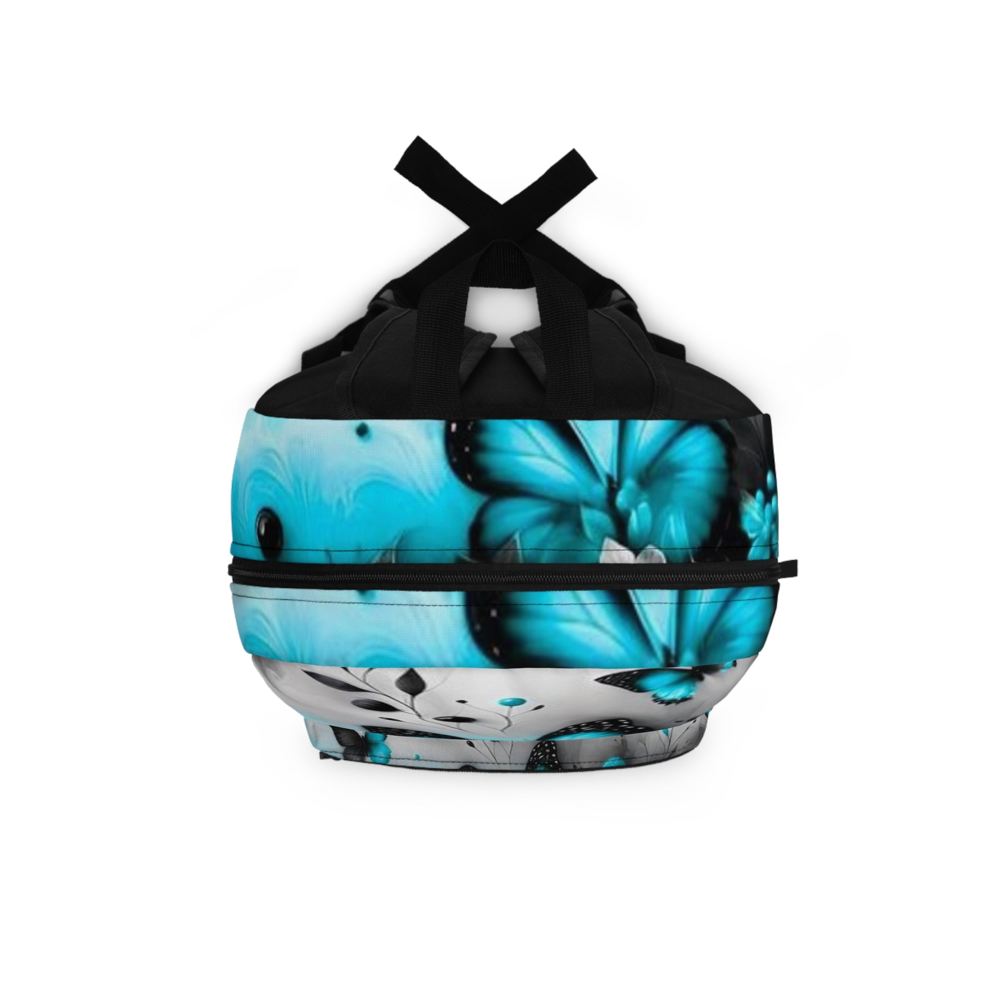 Blue Butterfly Floral Backpack – Turquoise Butterfly School & Travel Bag