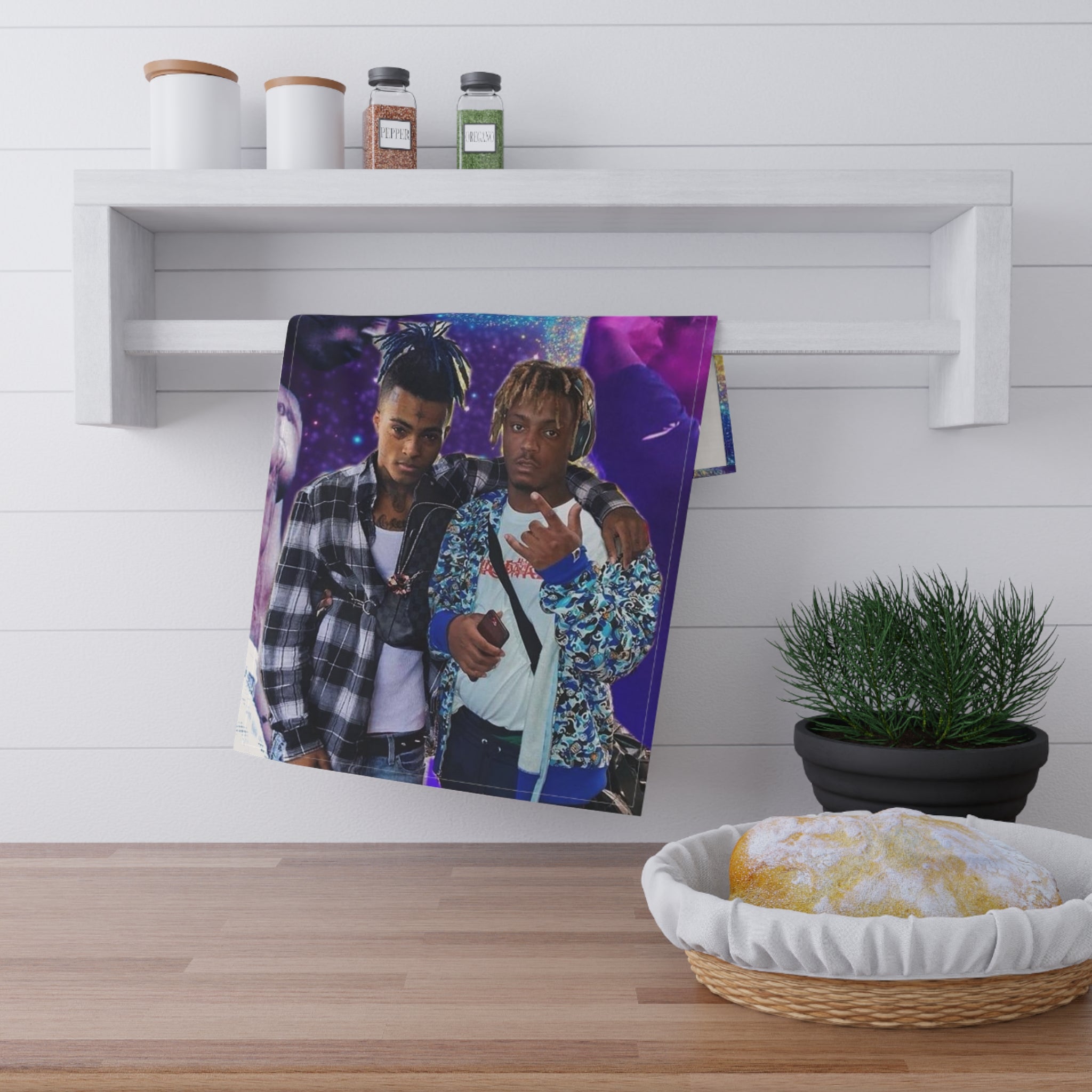 Galaxy Collage Tea Towel — Urban Music Tribute Design