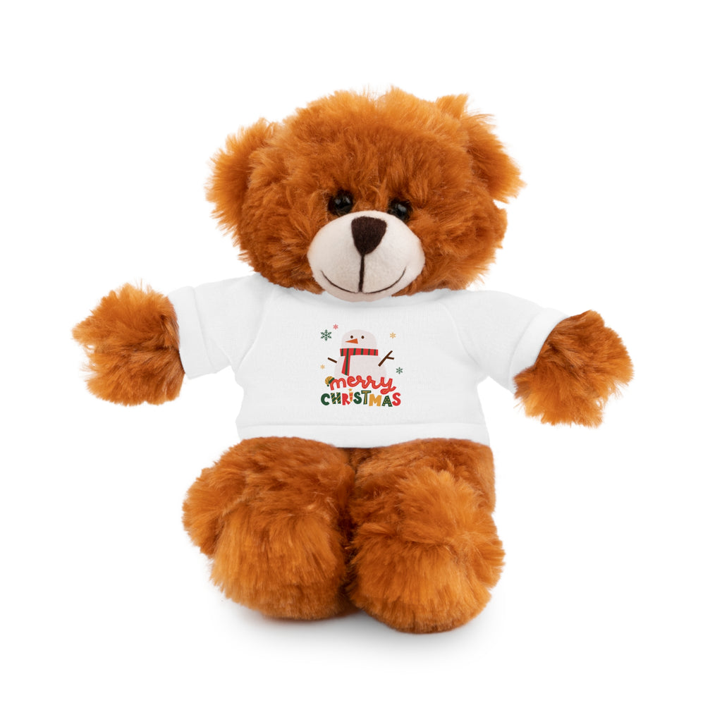 Christmas Teddy Bear with 'Merry Christmas' Tee - Plush Holiday Gift