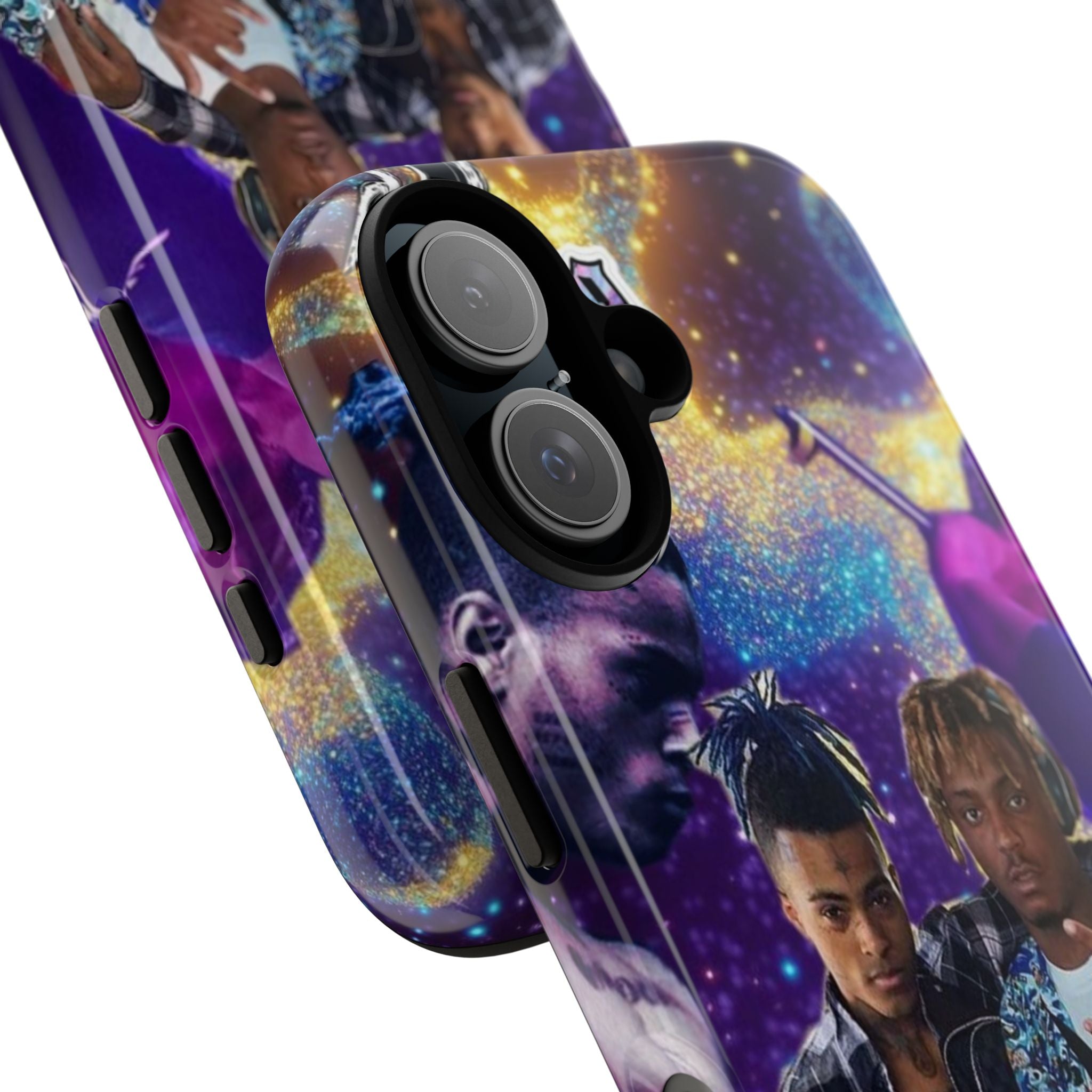 Galaxy Portrait Phone Case — Cosmic Rapper Collage Design