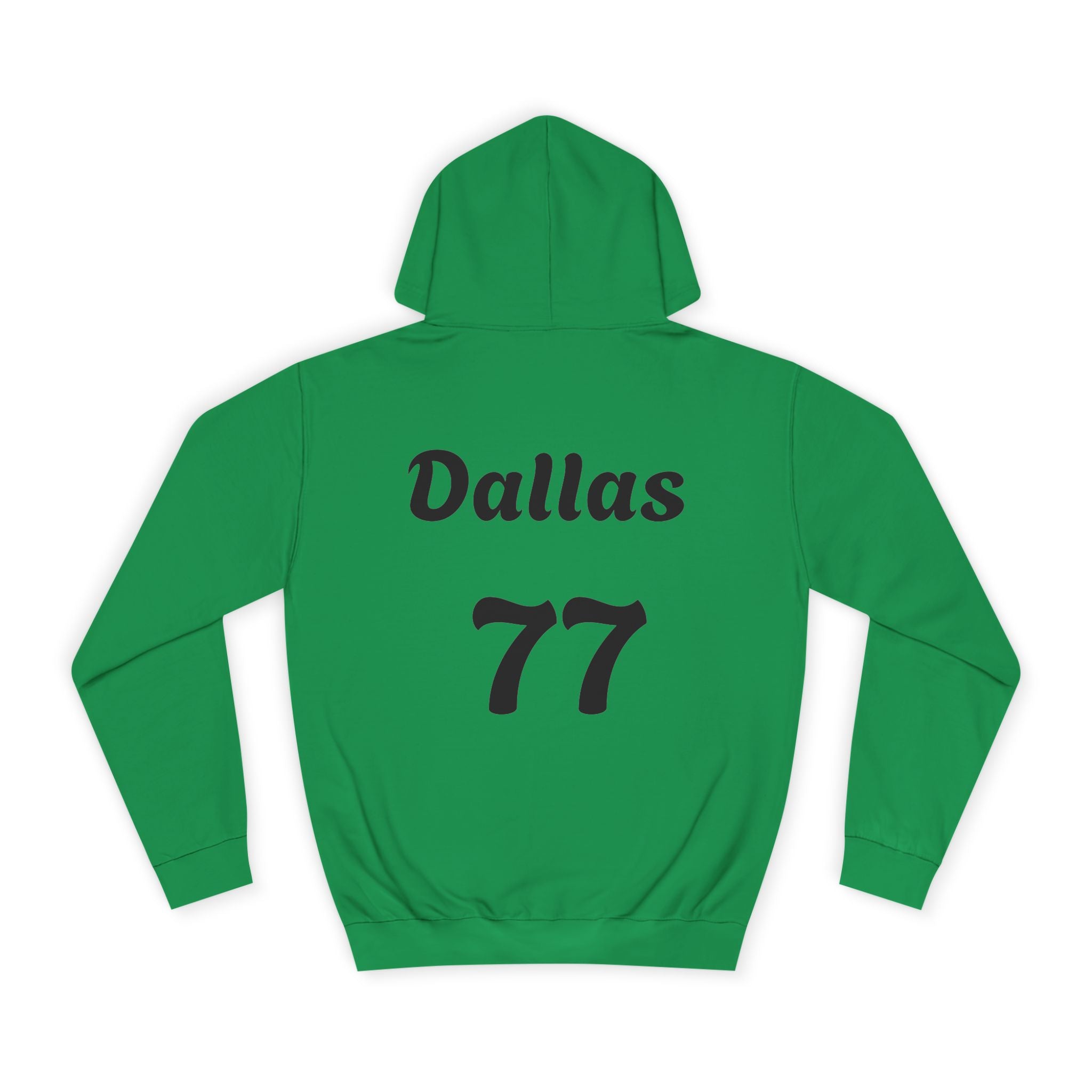 Dallas Floral Hoodie — 'Dallas' Script with Daisy & Back Number 77