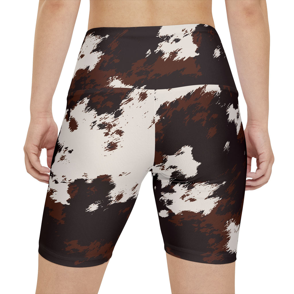 Cowhide Print Women's Workout Shorts
