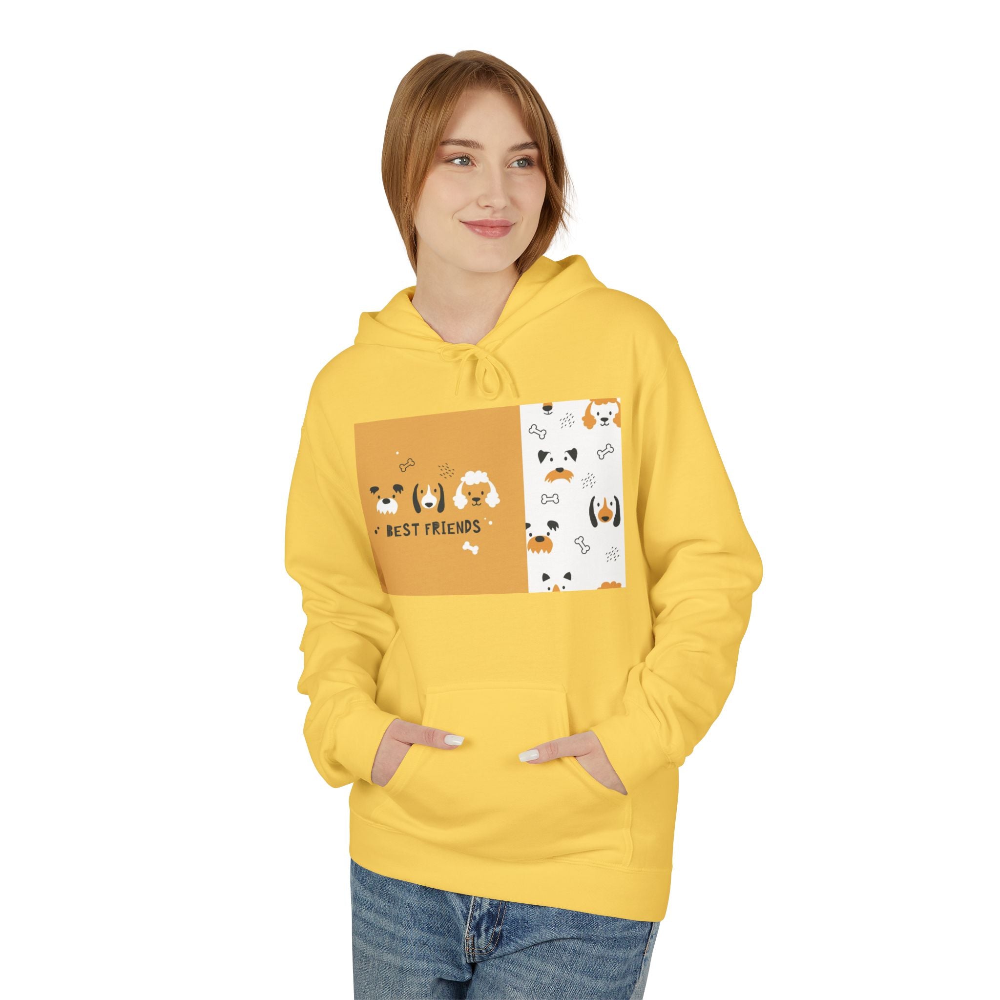Dog Best Friends Hoodie — Cute Paw Print Puppy Graphic Sweatshirt