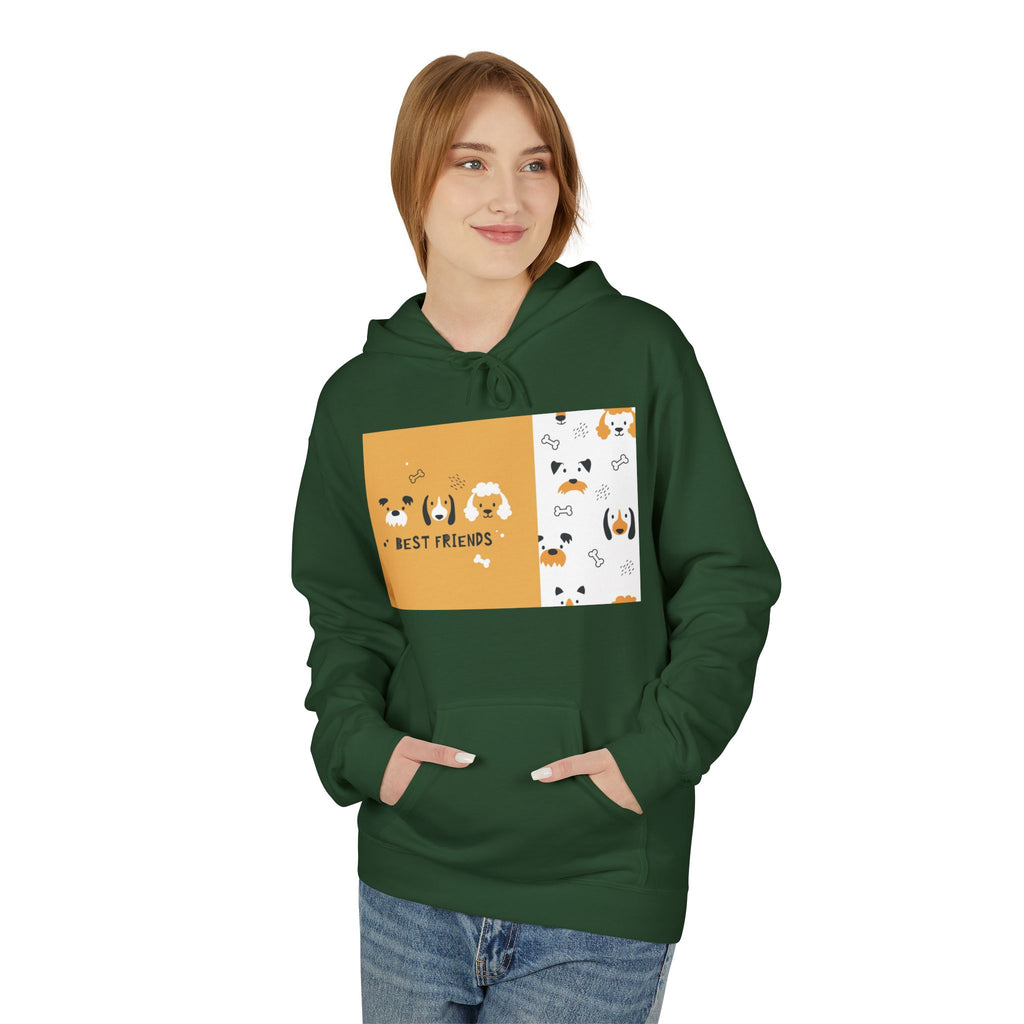 Dog Best Friends Hoodie — Cute Paw Print Puppy Graphic Sweatshirt