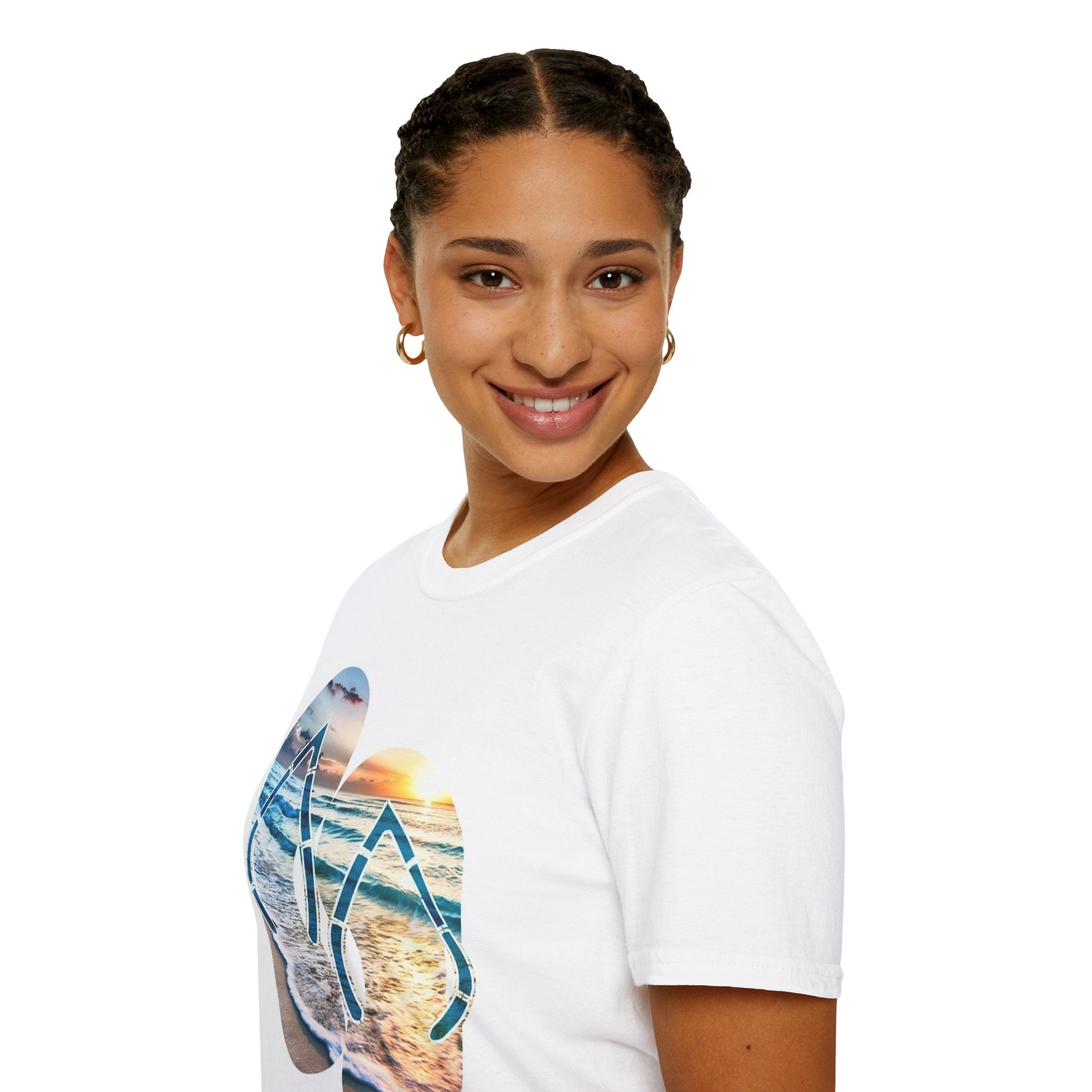 Beach Flip Flop T-Shirt — Sunset Ocean Graphic Tee