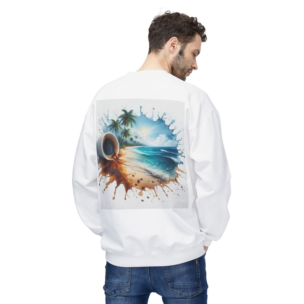 Crewneck Sweatshirt — Ocean Wave Beach Art Pullover