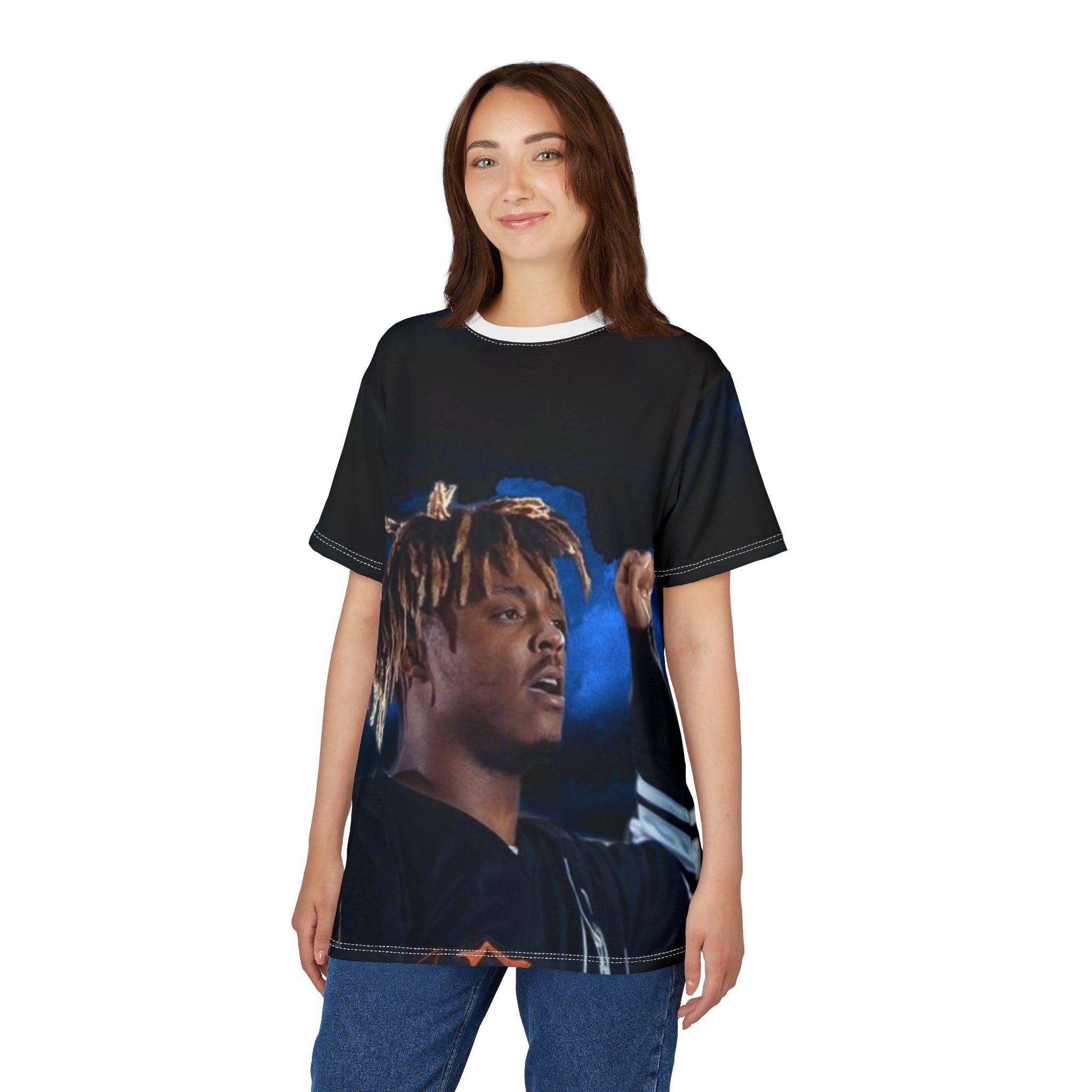 All-Over Print Portrait Tee — Urban Music Artist Graphic