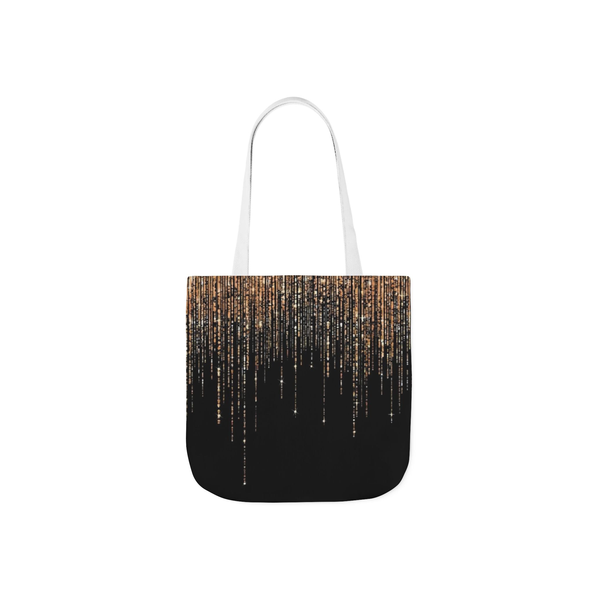 Canvas Tote — Gold Sparkle Drip Design