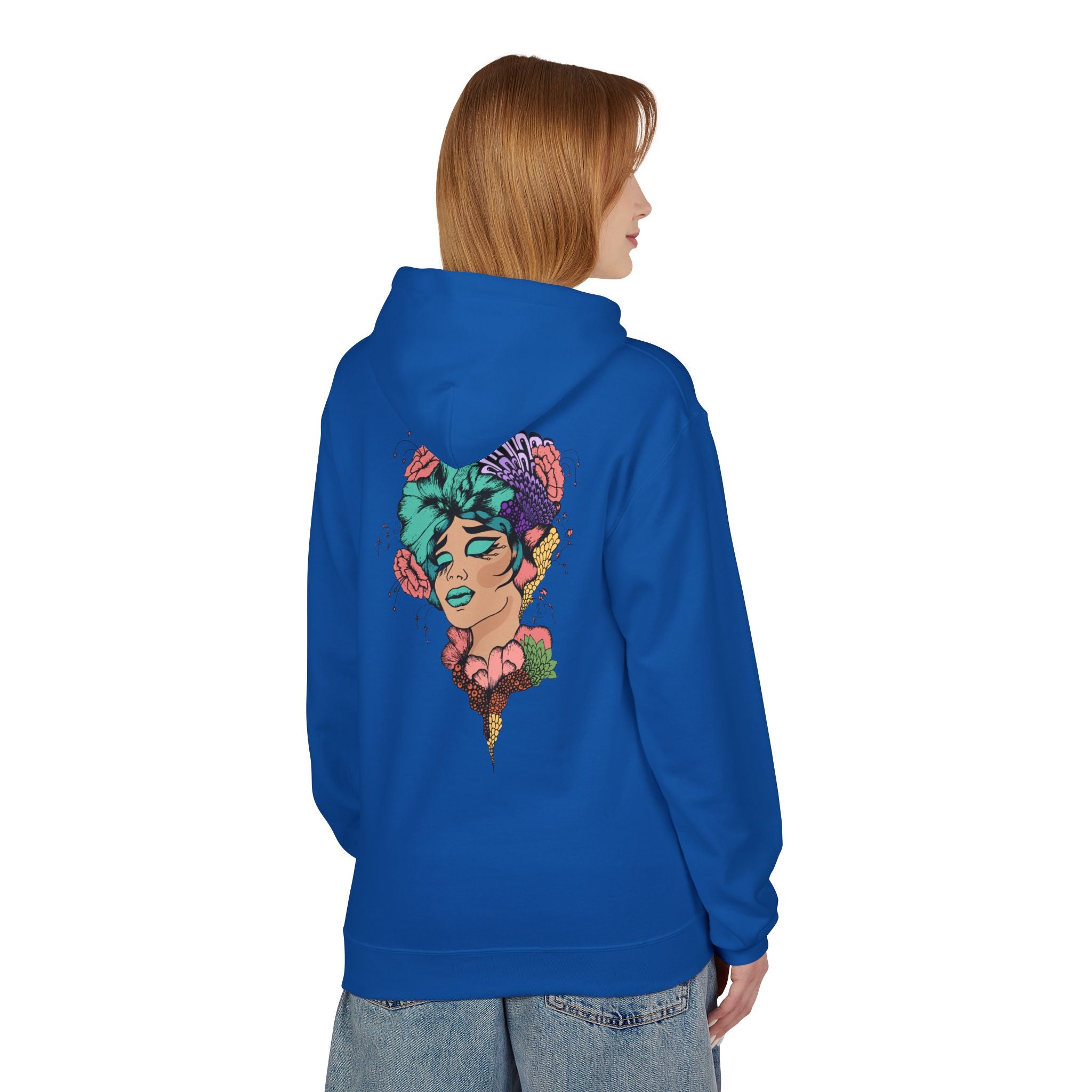 Gemini Heart Hoodie — Floral Zodiac Women’s Astrological Pullover