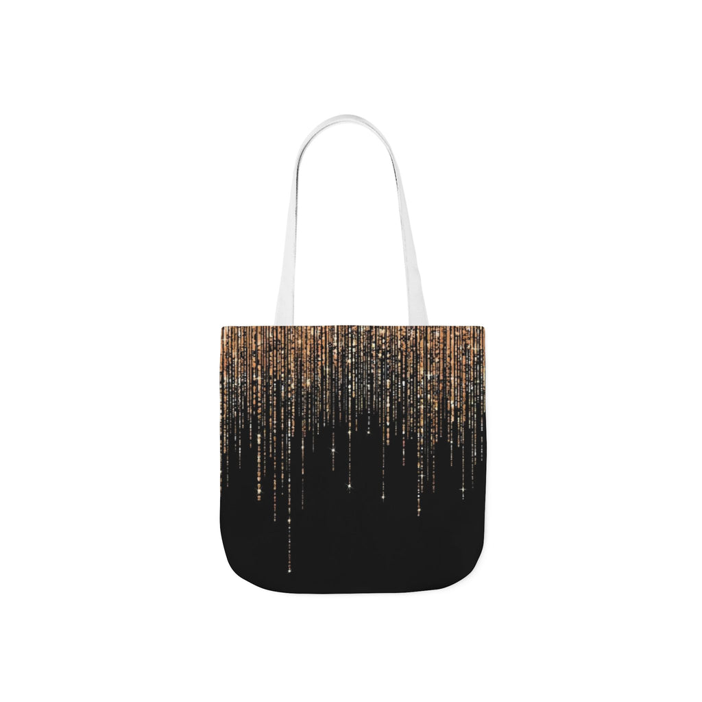 Canvas Tote — Gold Sparkle Drip Design