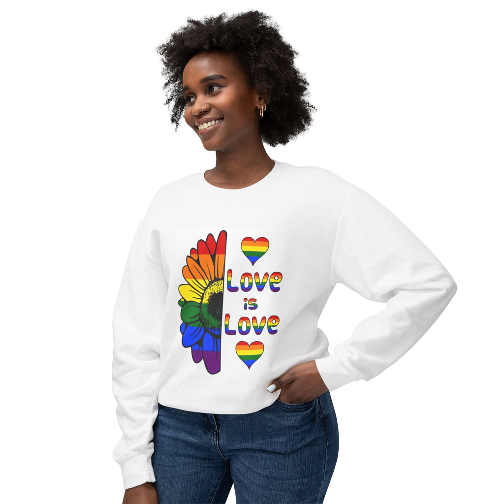 Pride Love Is Love Sweatshirt — Rainbow Daisy & Minnie ‘Love Wins’ Crewneck