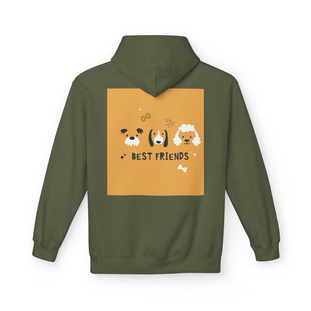 Dog Best Friends Hoodie — Cute Paw Print Puppy Graphic Sweatshirt