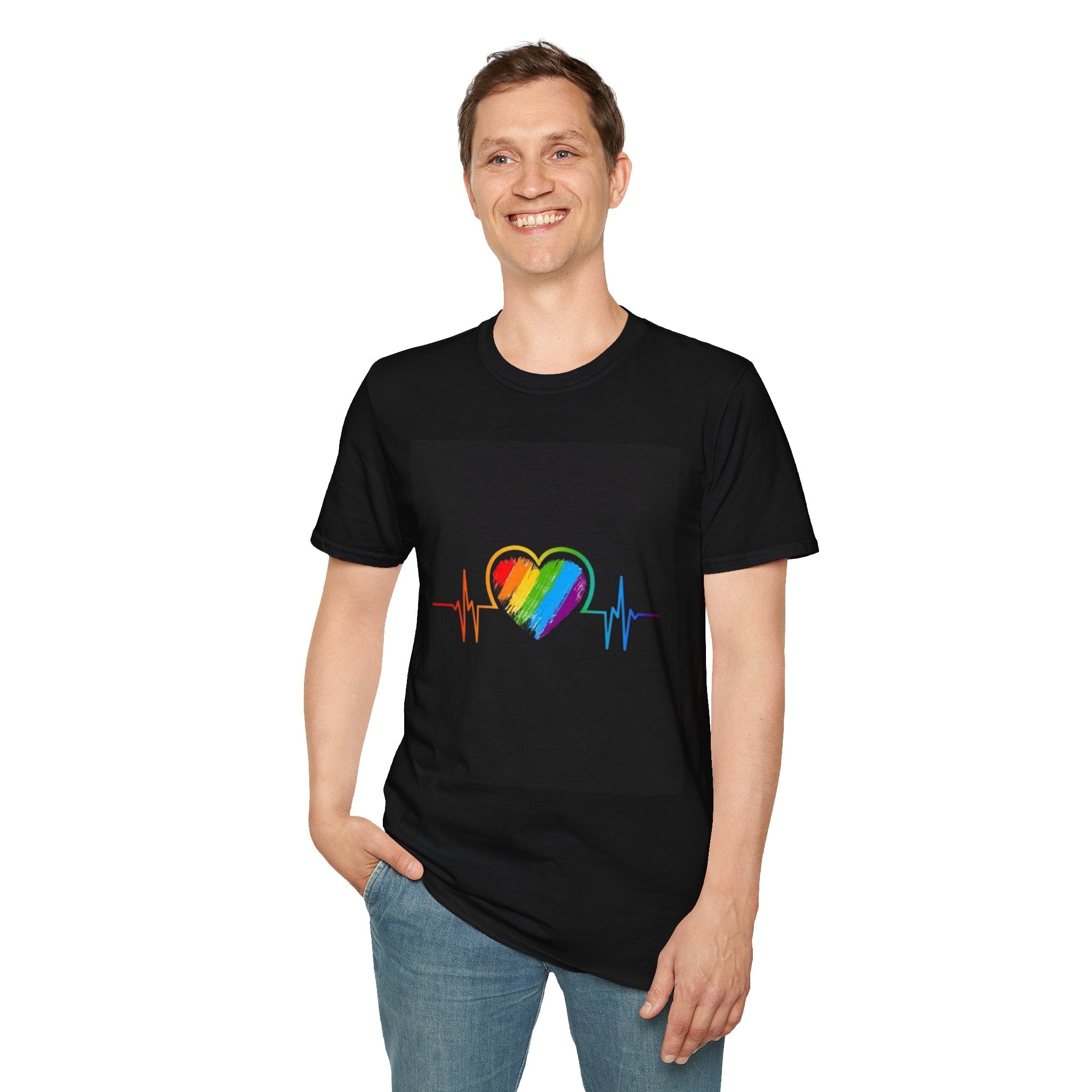 LGBTQ+ Pride T-Shirt — Rainbow Heart & "I See You I Love You I Accept You" Design