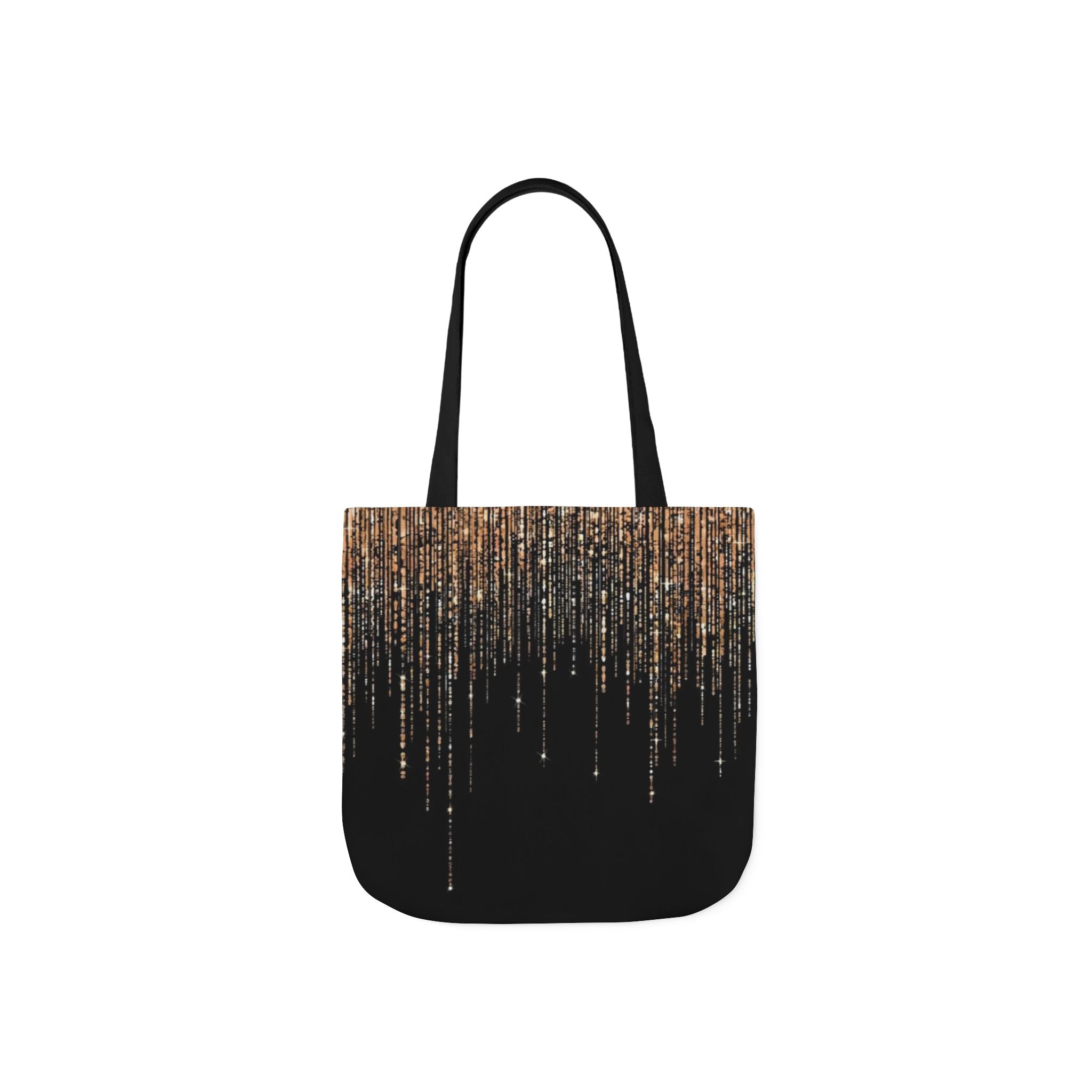 Canvas Tote — Gold Sparkle Drip Design
