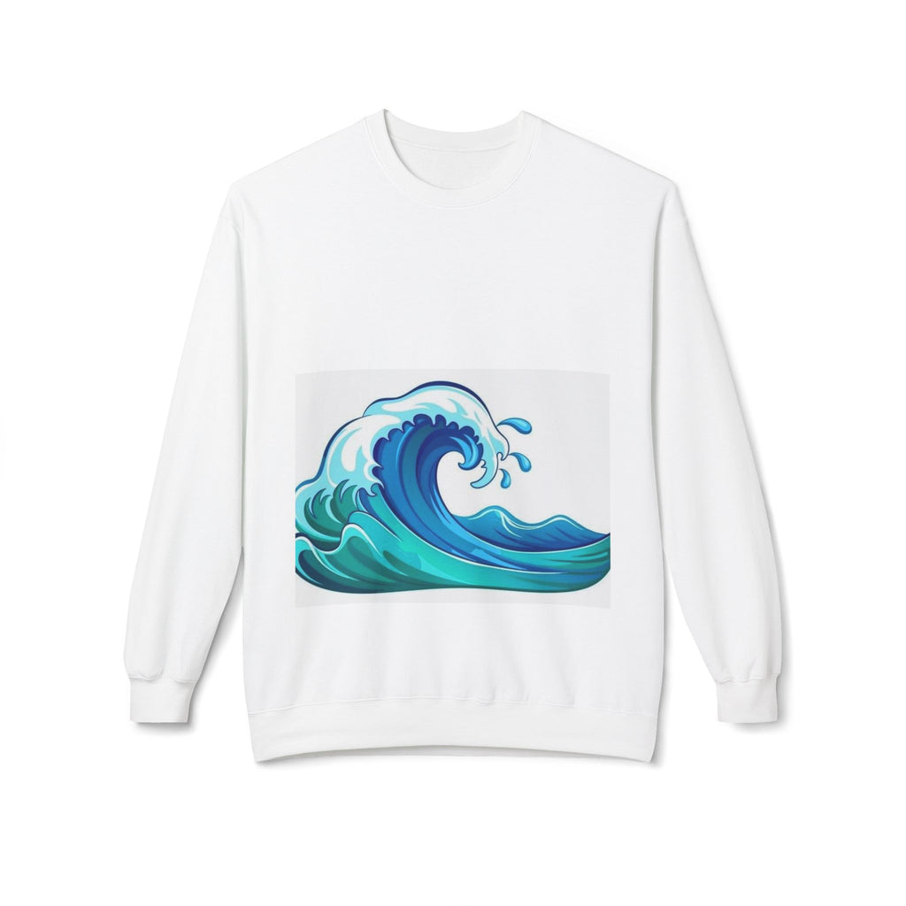 Crewneck Sweatshirt — Ocean Wave Beach Art Pullover