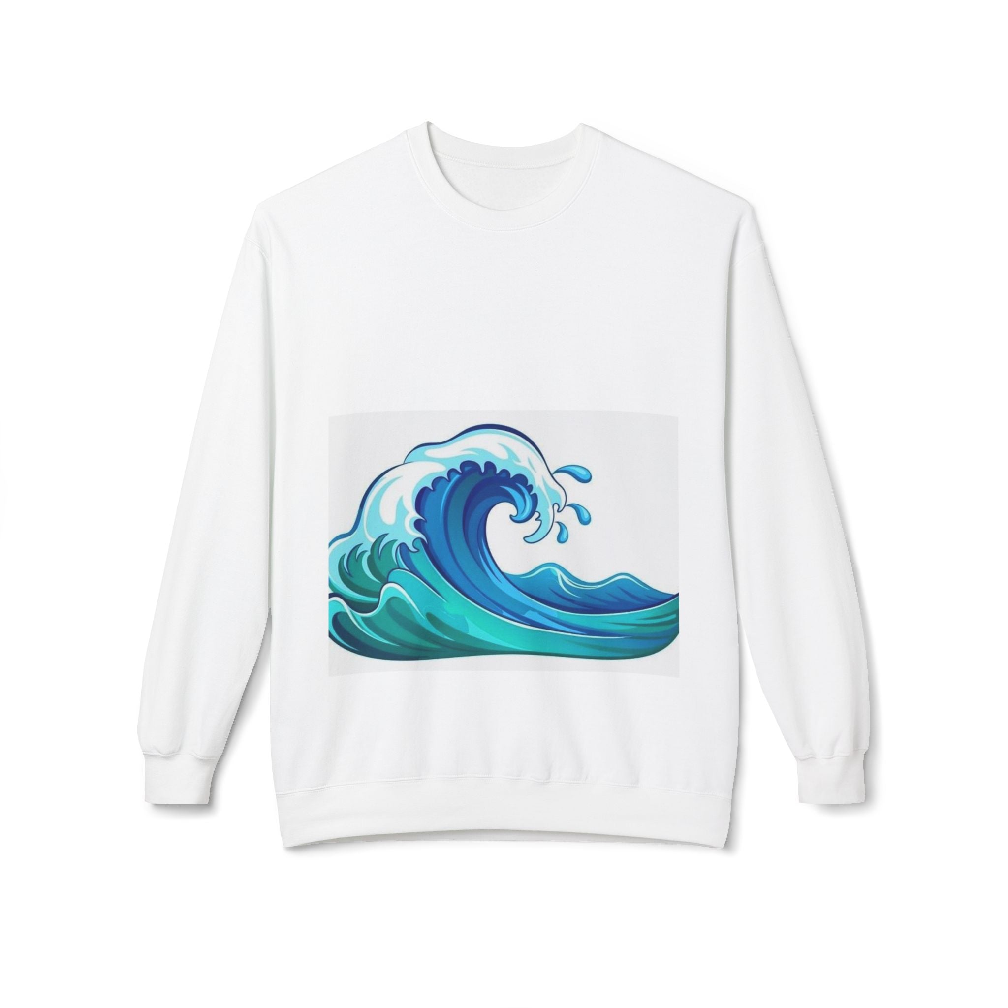 Crewneck Sweatshirt — Ocean Wave Beach Art Pullover