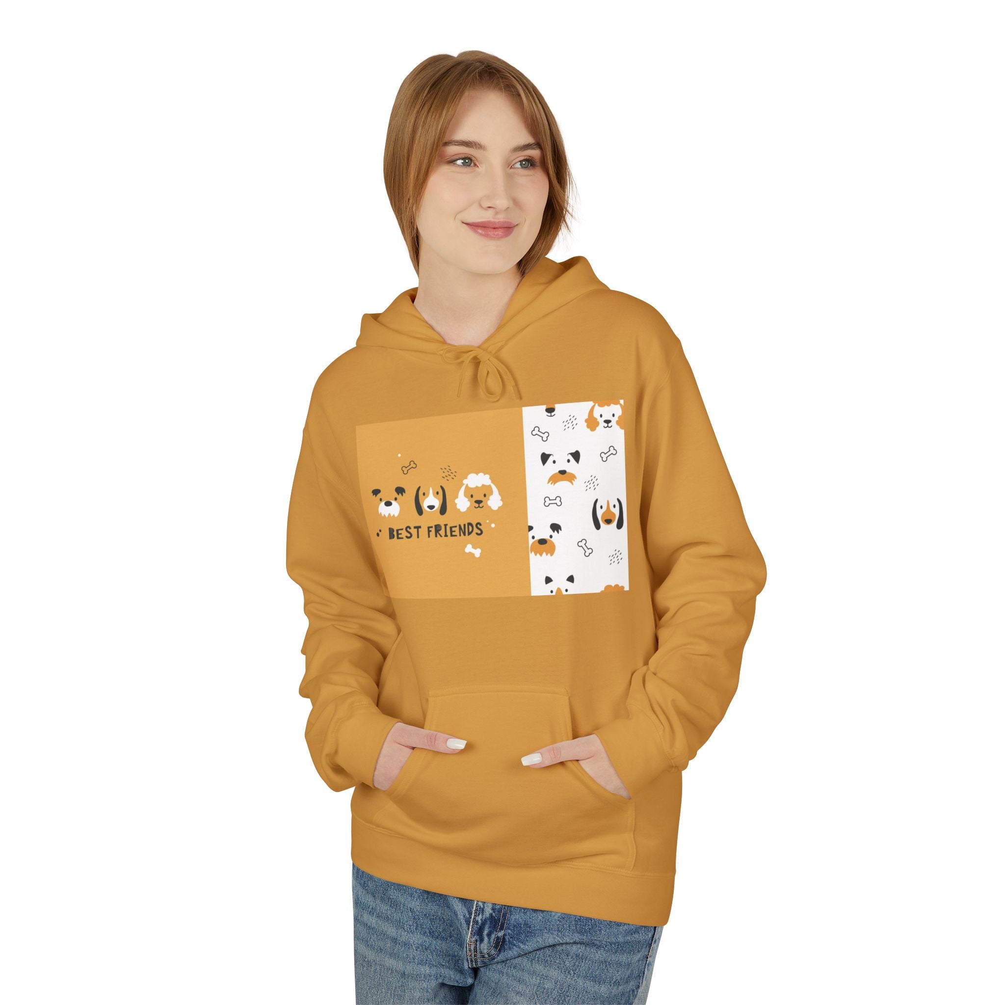 Dog Best Friends Hoodie — Cute Paw Print Puppy Graphic Sweatshirt