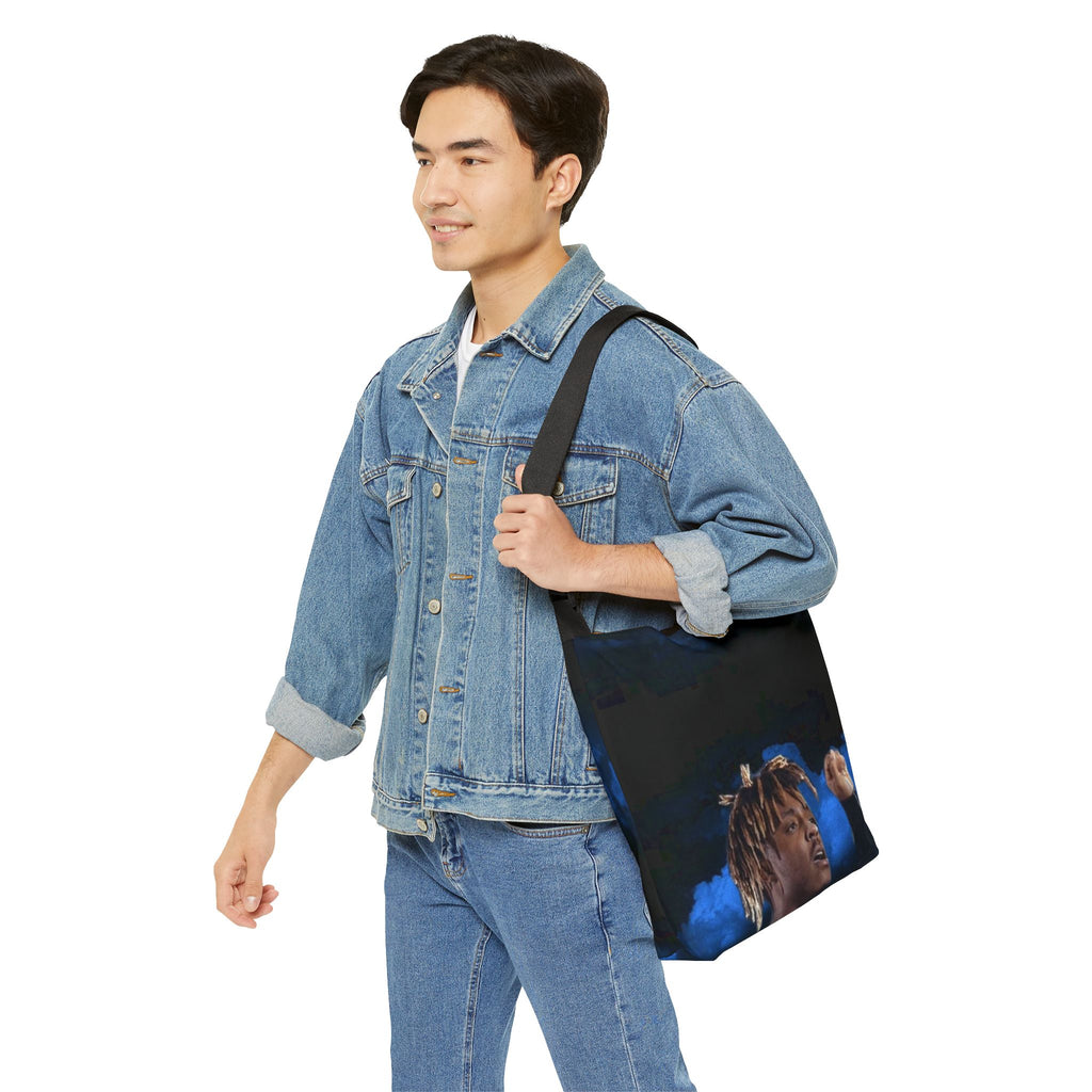 Adjustable Tote Bag - Blue Night Music Portrait Design