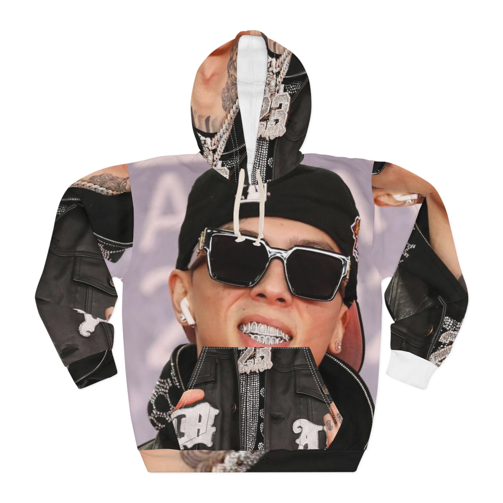 All-Over Print Graphic Hoodie — Celebrity Photo Collage Design