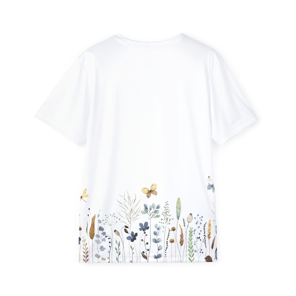Floral Meadow Men's Jersey — Botanical Border Tee