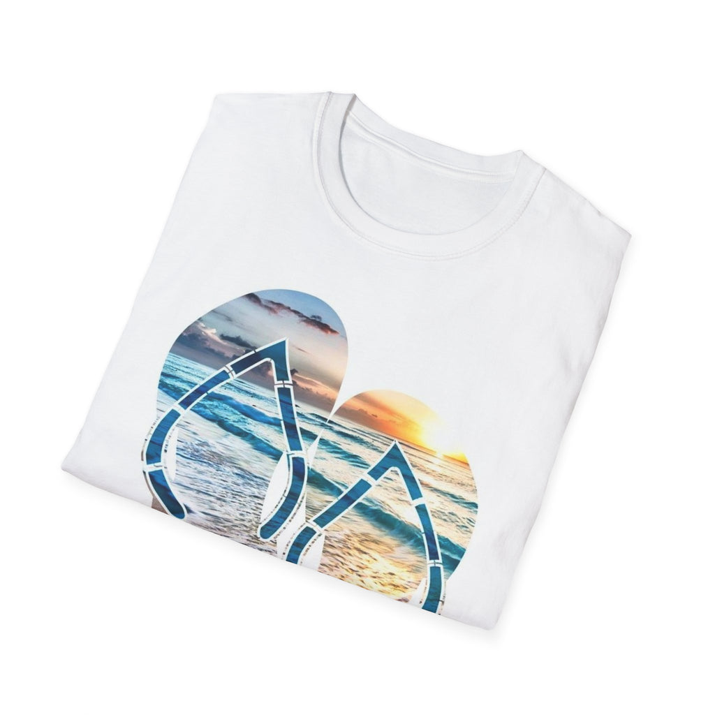 Beach Flip Flop T-Shirt — Sunset Ocean Graphic Tee