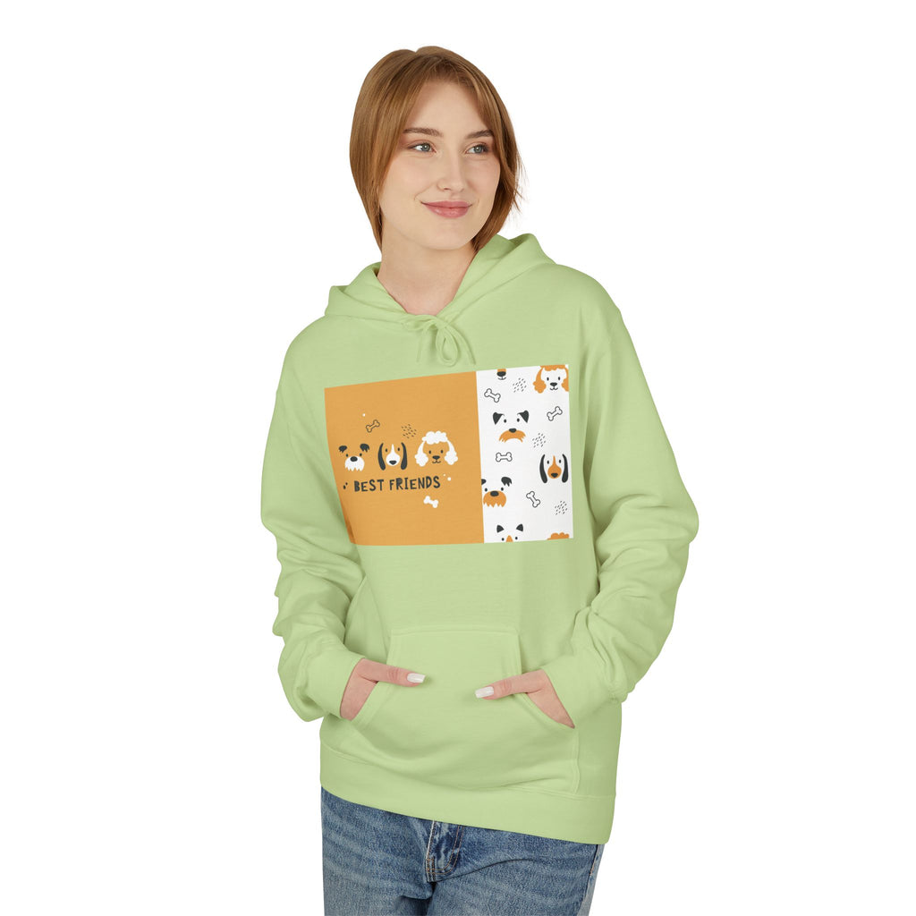 Dog Best Friends Hoodie — Cute Paw Print Puppy Graphic Sweatshirt