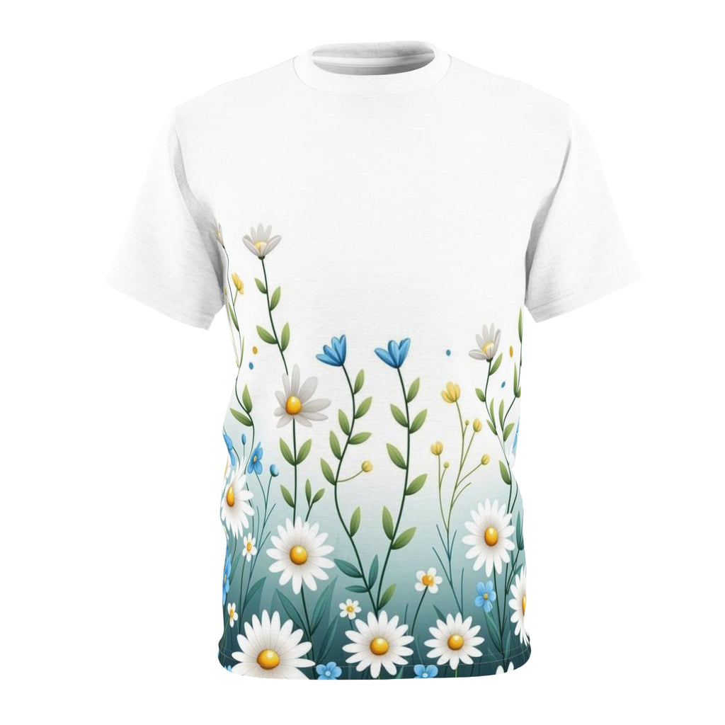 Daisy Meadow Floral Tee — All-Over Print