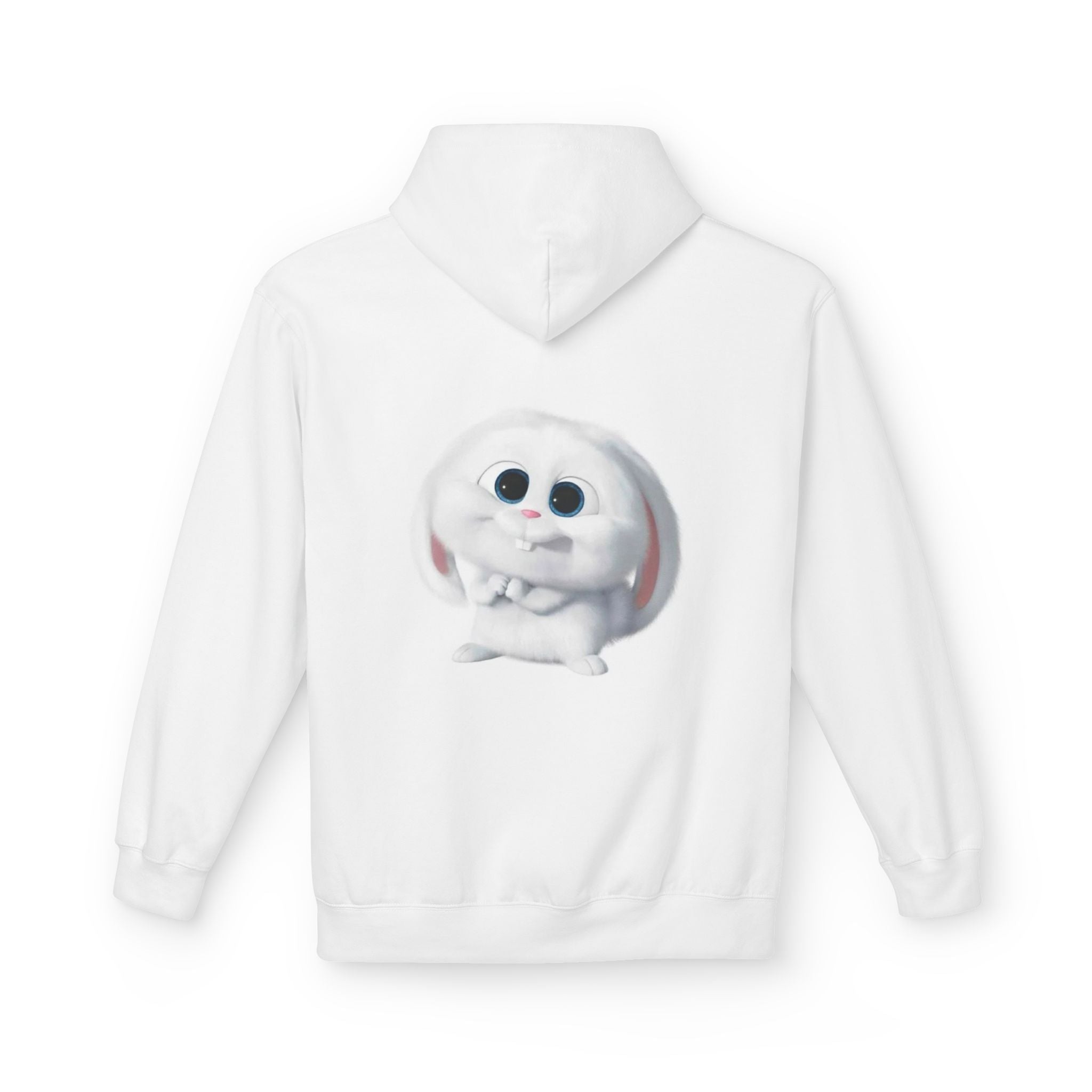 Cute Bunny Carrot Hoodie — Adorable White Rabbit Graphic Pullover